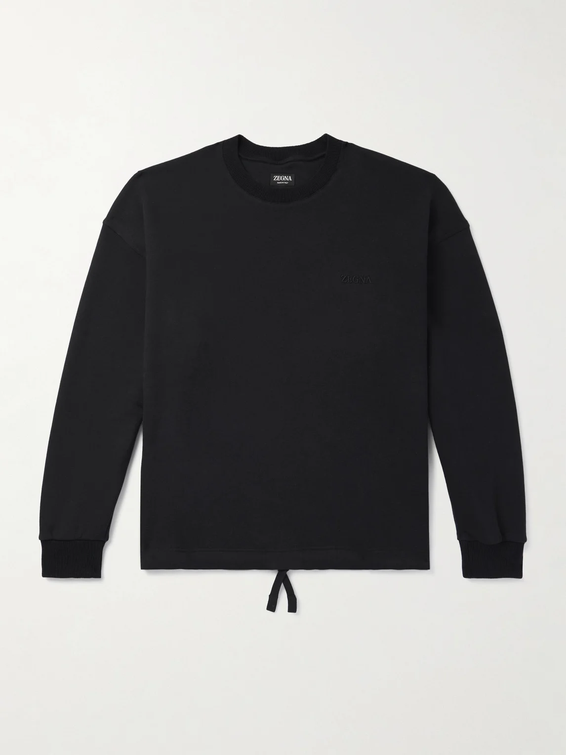 Logo-Embroidered Cotton-Blend Jersey Sweatshirt - 1