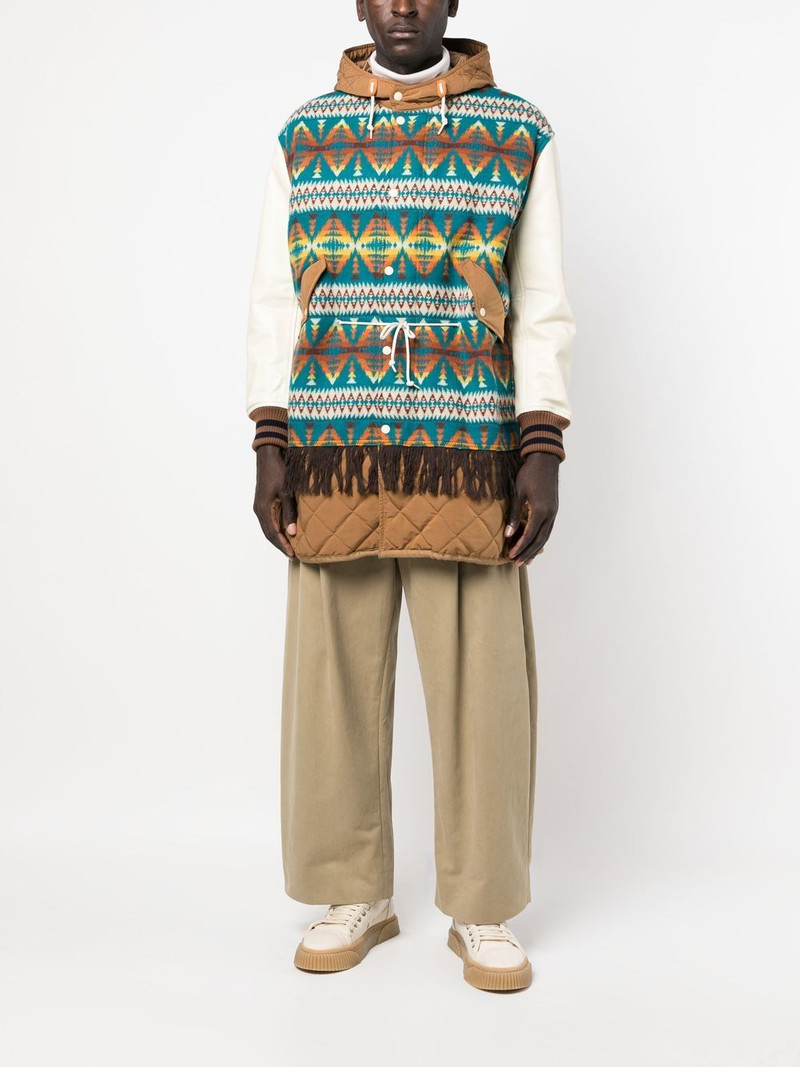 Junya Watanabe MAN graphic-print hooded parka outlook