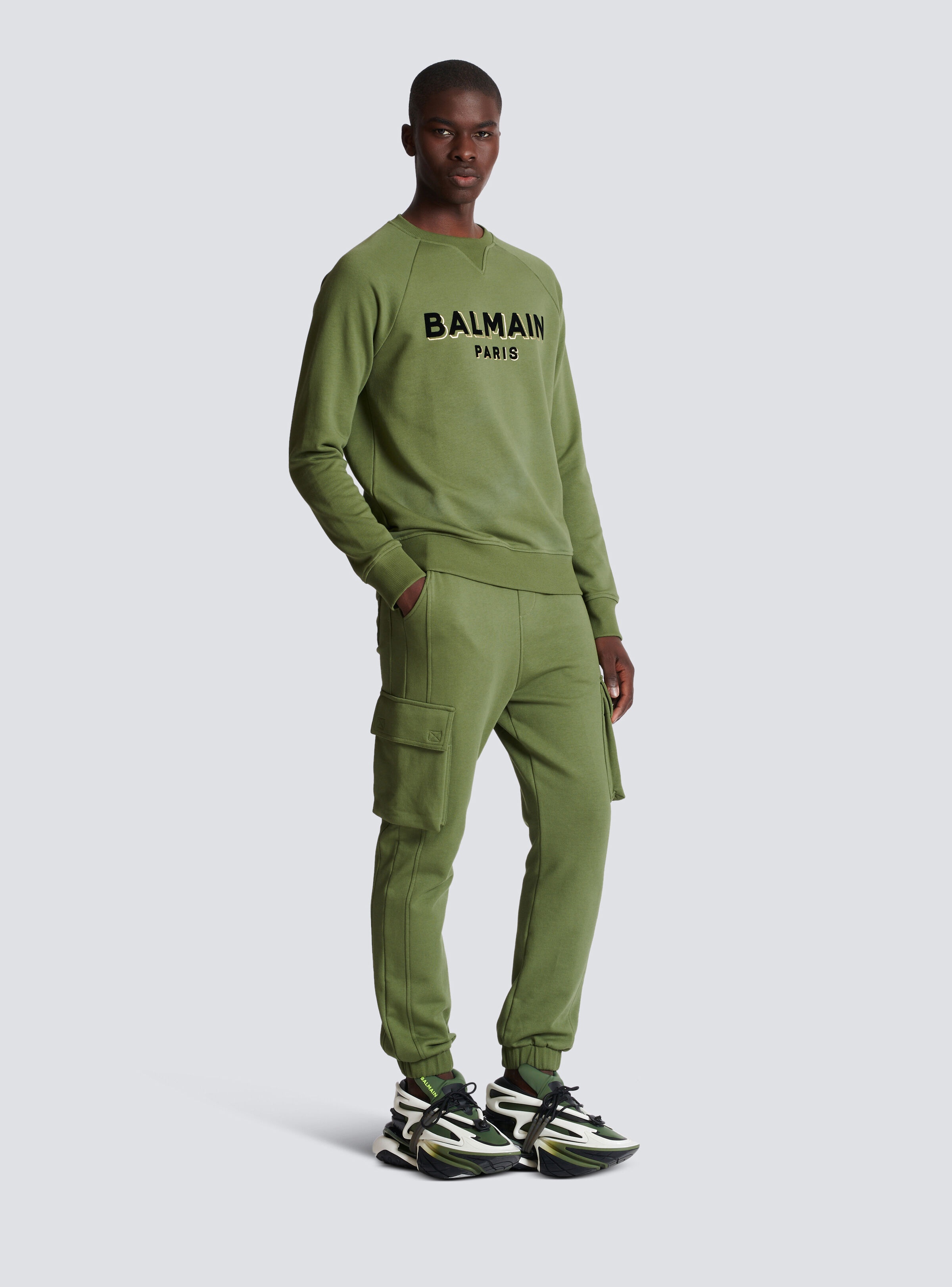 Balmain Paris flocked sweatshirt - 3