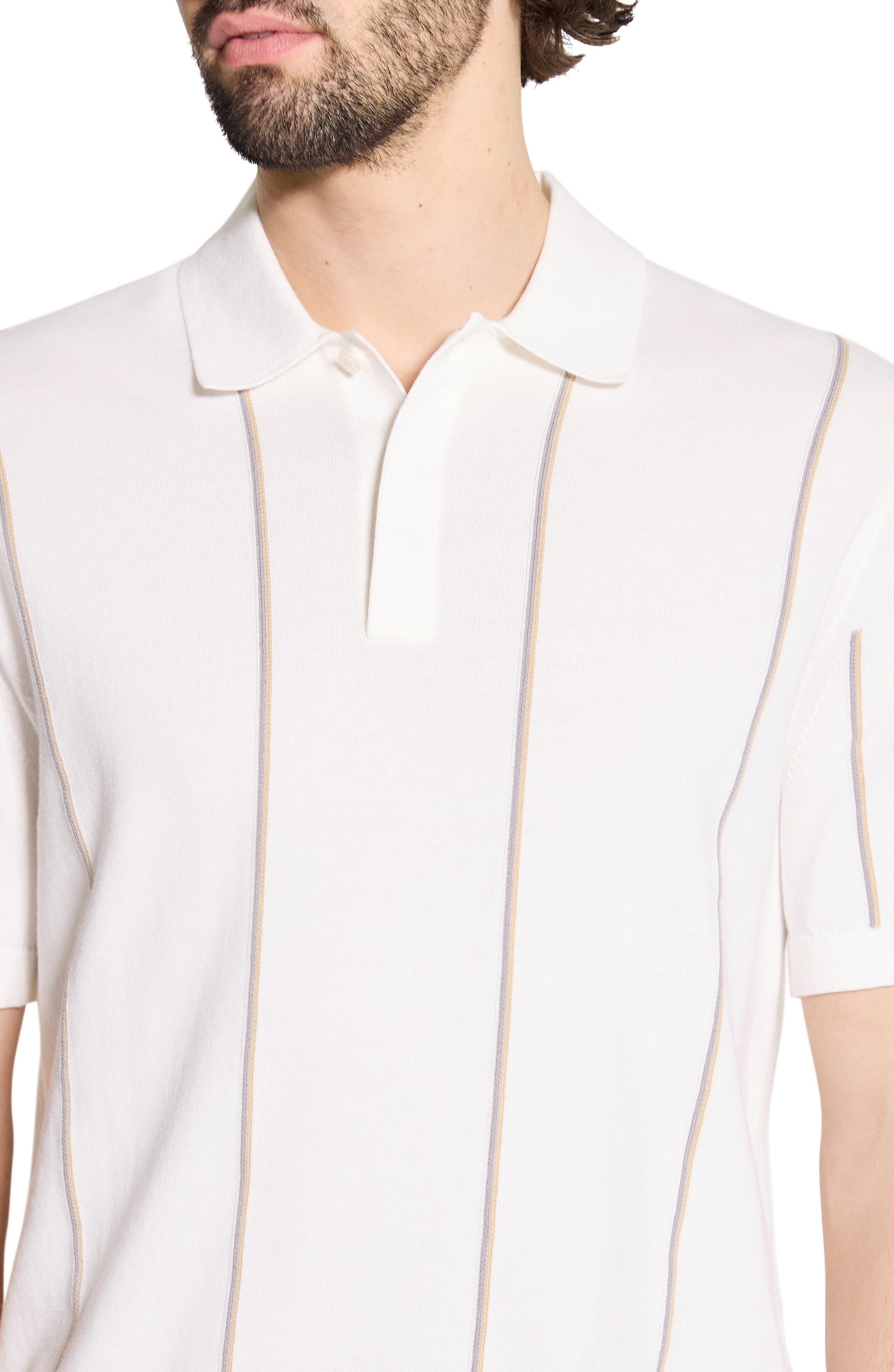 Theory Cotton Polo in White Multi at Nordstrom - 4