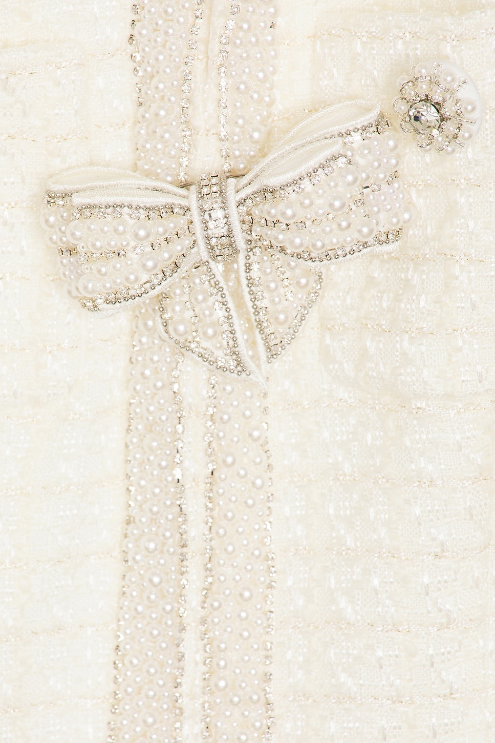 Cream Boucle Midi Dress - 4