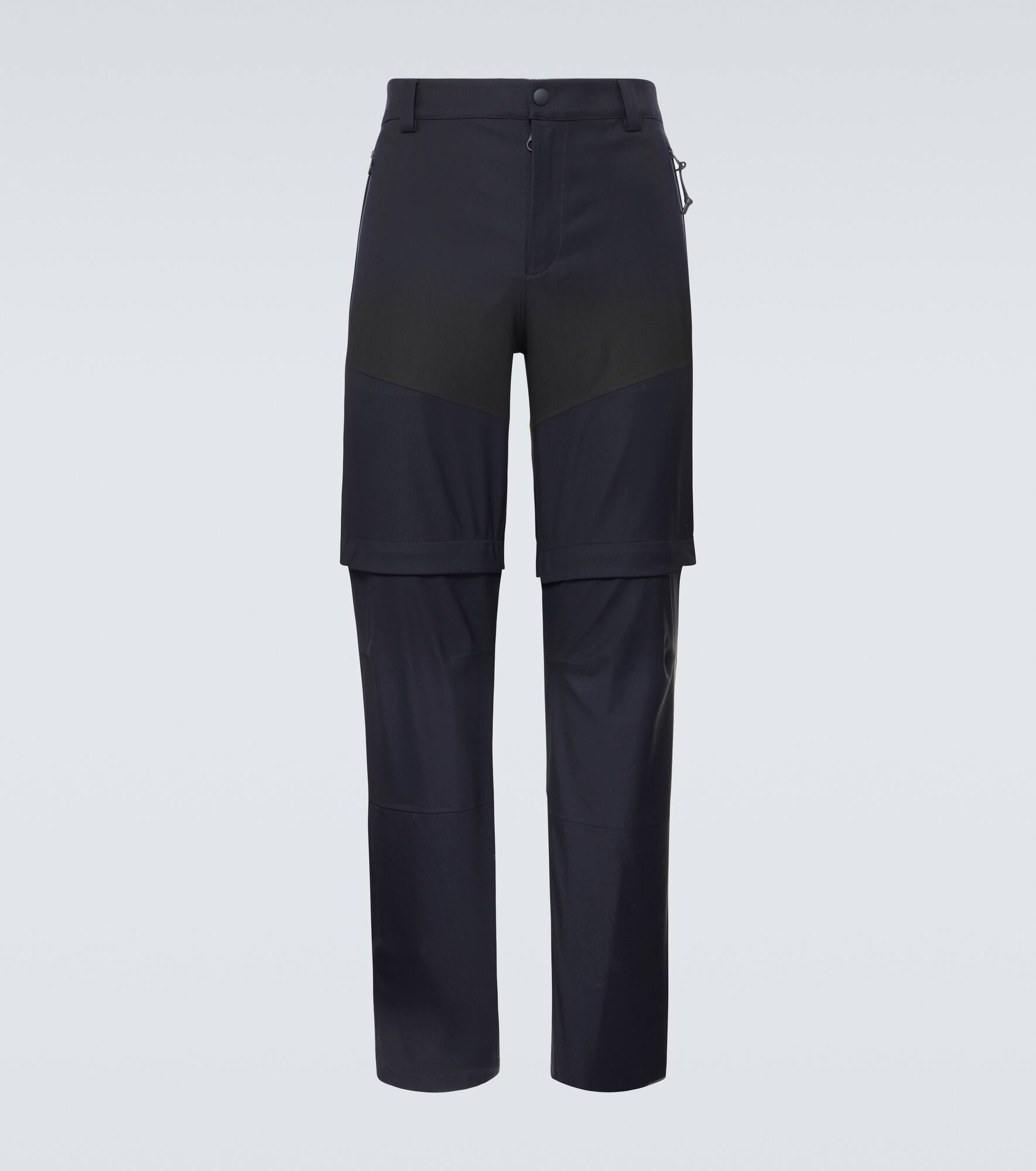 High-rise wool-blend track pants - 1