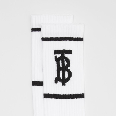 Burberry Monogram Motif Intarsia Cotton Blend Socks outlook