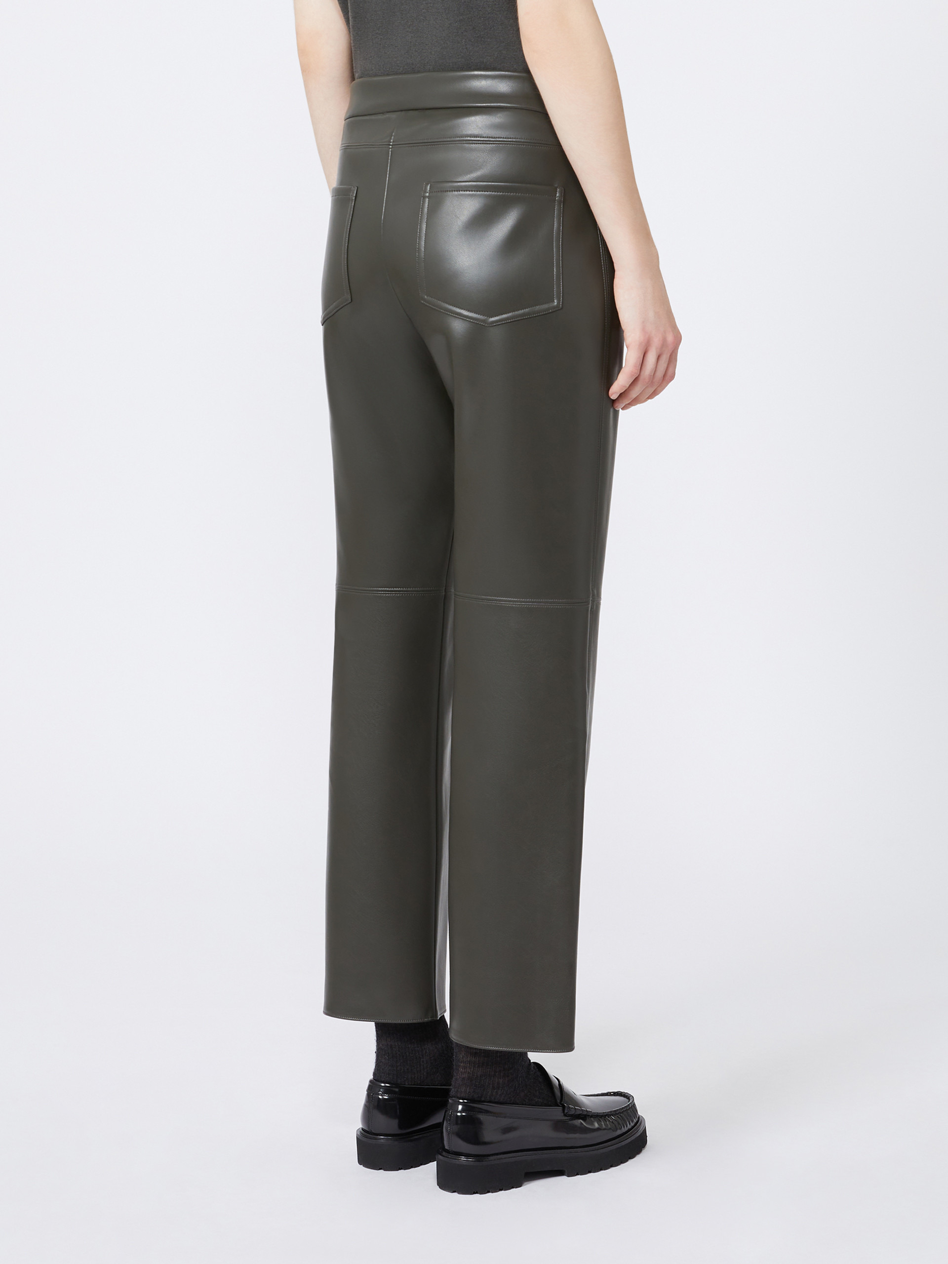 SUBLIME Coated fabric slim trousers - 4