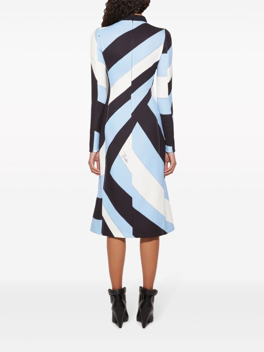 Iride-print midi dress - 4