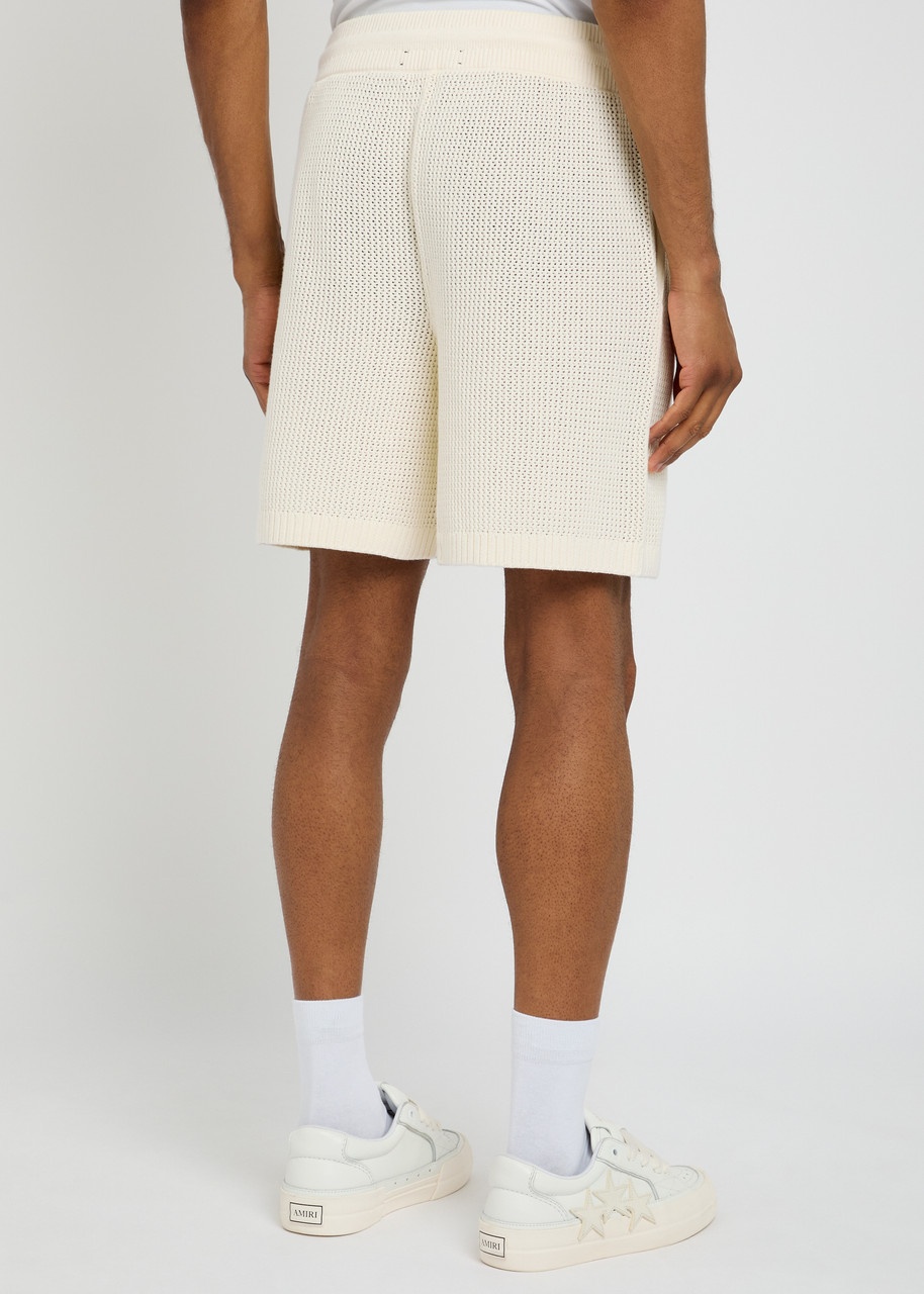 Amiri Logo-embroidered Cotton Crochet Shorts - 3