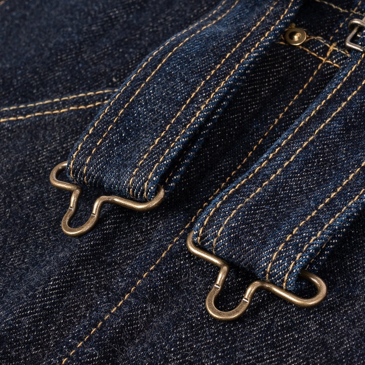 IH-805 21oz Selvedge Denim Double Knee Overalls - Indigo - 8