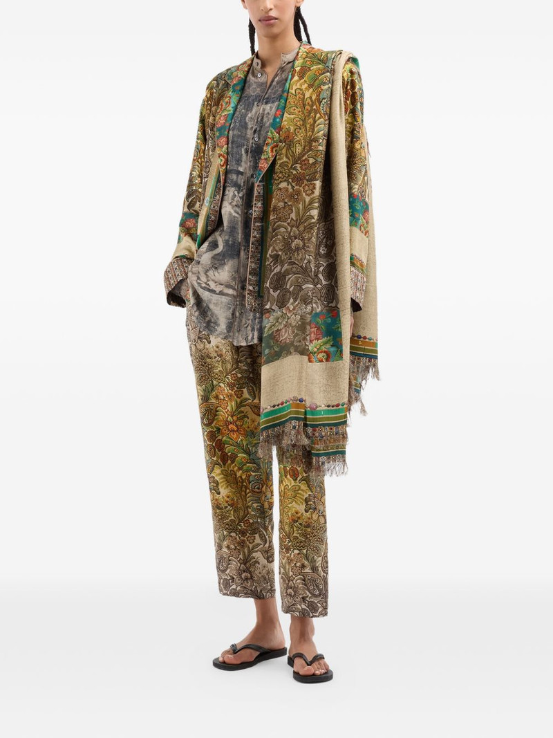 Aloe botanical-print straight trousers 3