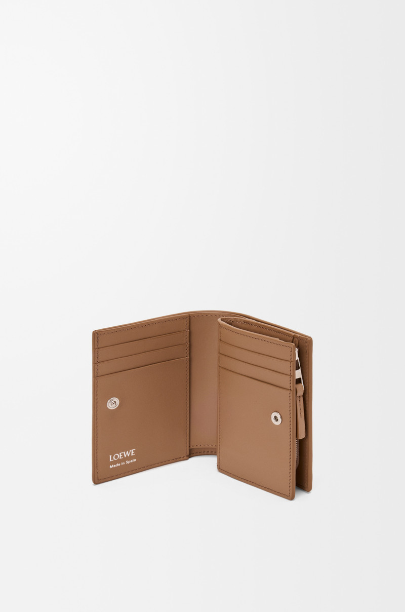 Loewe Duet compact wallet in smooth and grained calfskin outlook