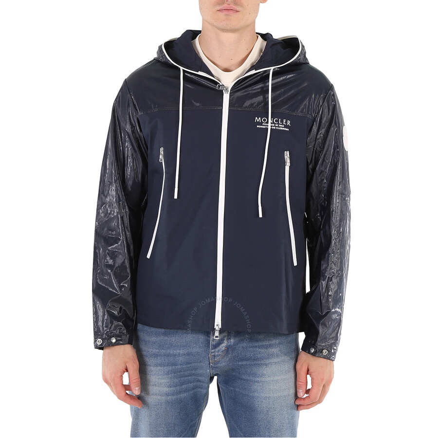 Moncler Men's Navy Vaugirard Logo Hooded Jacket - 3