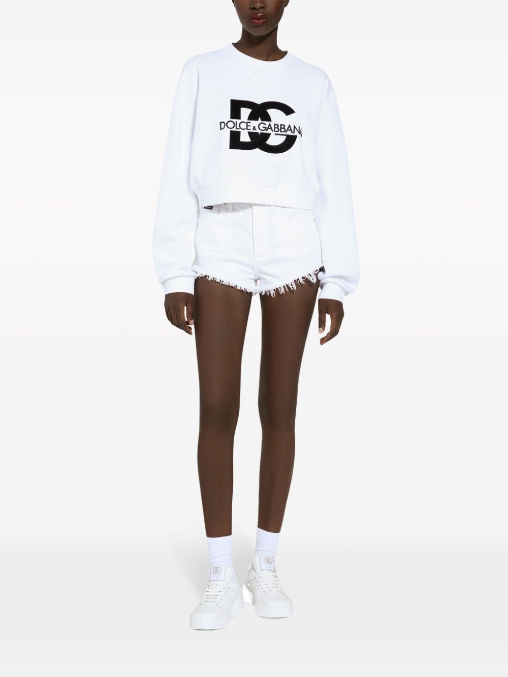 logo-print cotton-blend sweatshirt - 3