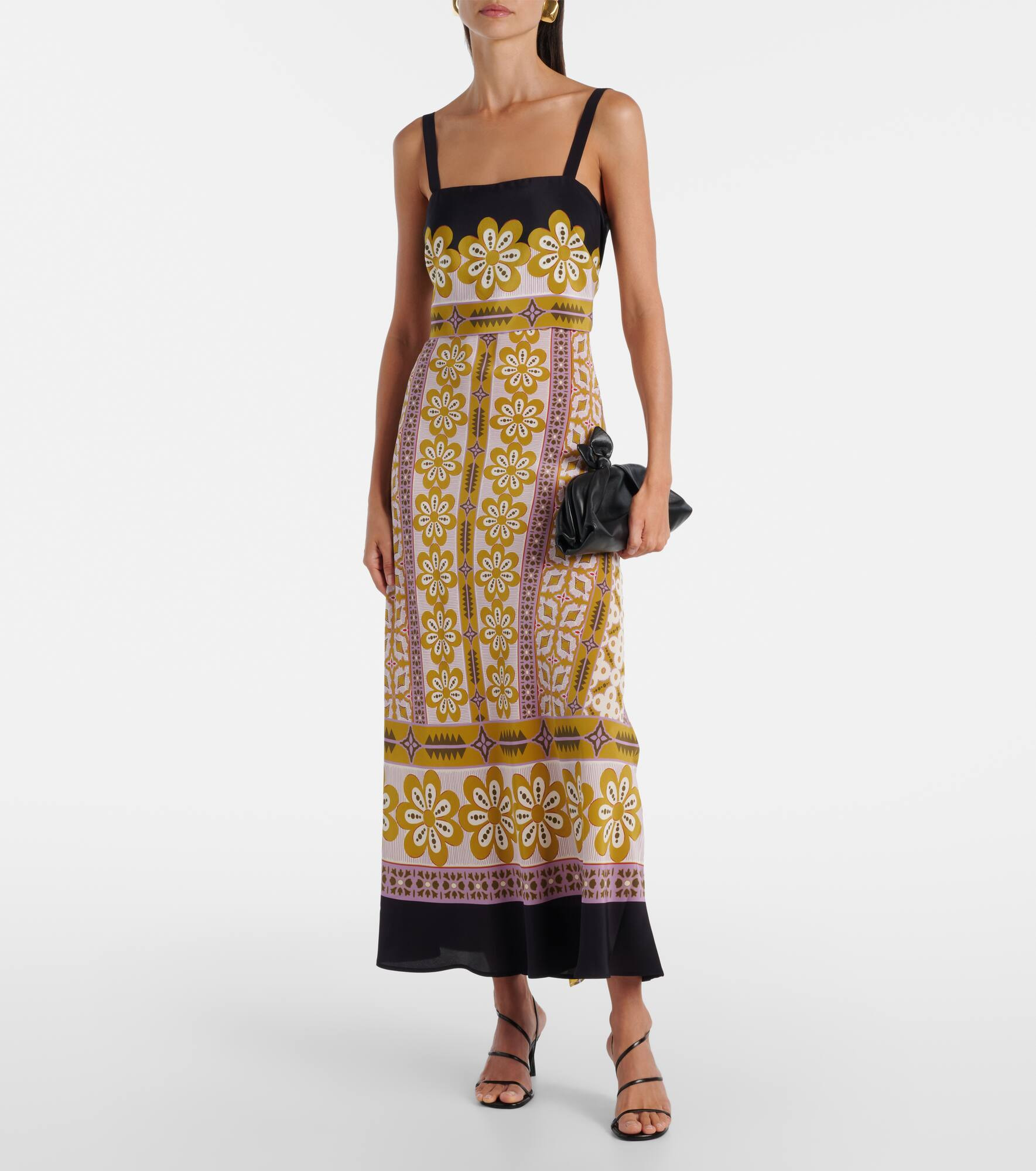 Printed silk crêpe de chine maxi dress - 2