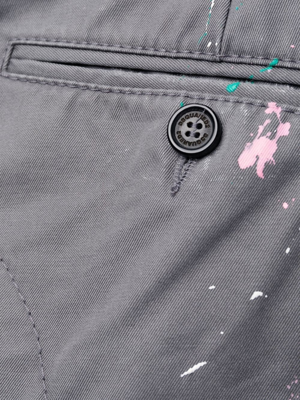 paint splatter-print trousers - 6