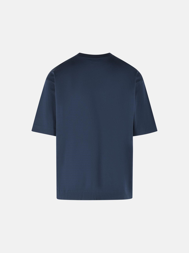 Dries Van Noten 'HESO' NAVY COTTON T-SHIRT outlook
