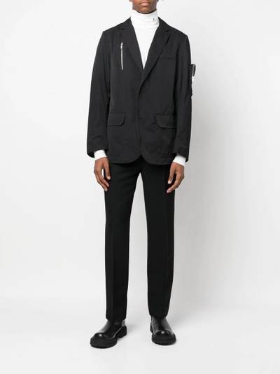 Helmut Lang multi-pocket single-breasted blazer outlook