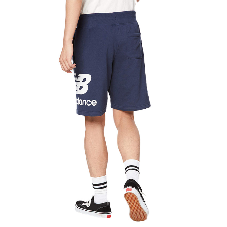 New Balance Logo Print Athletic Shorts 'Blue White' AMS01512-NGO - 4