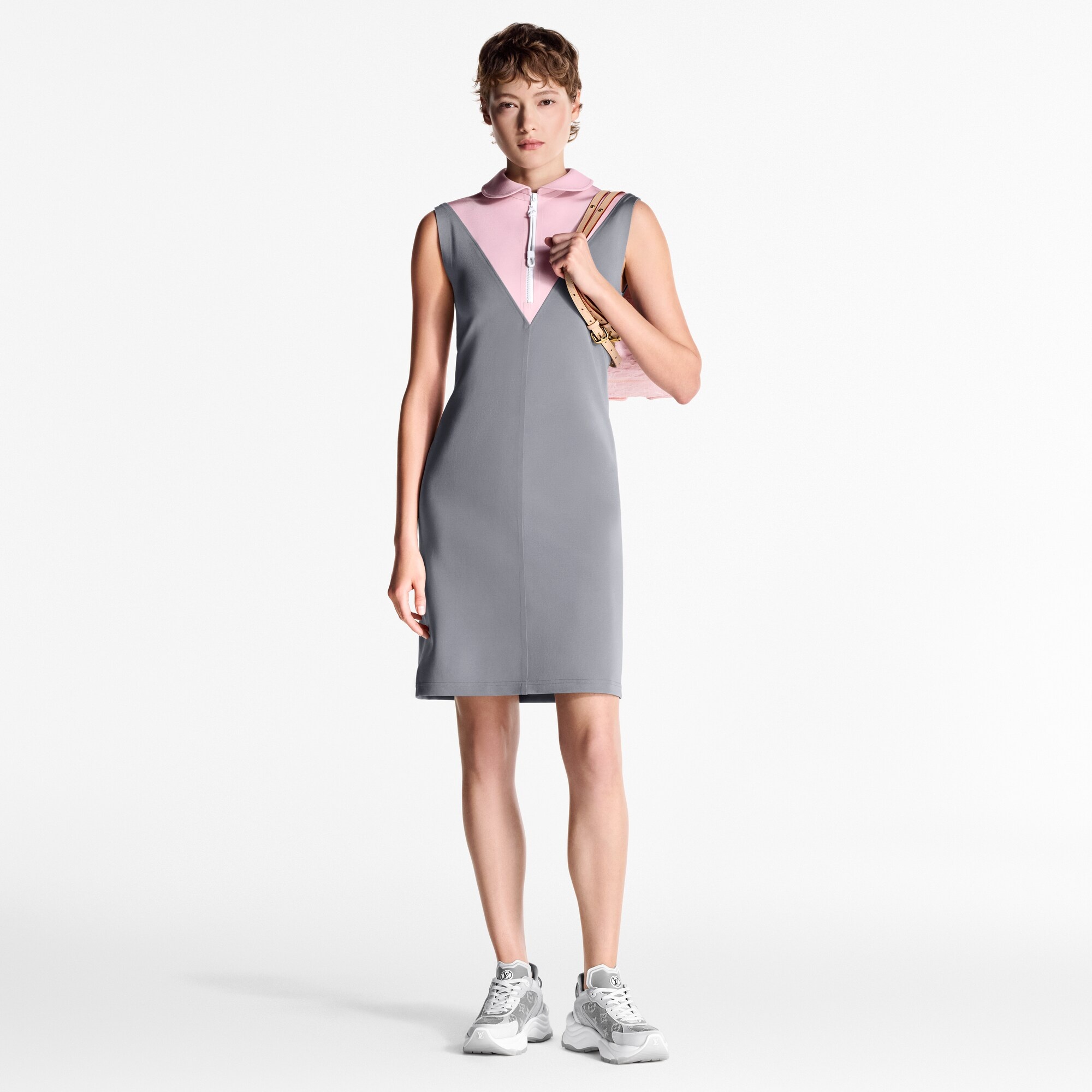 Color-Blocked Technical Jersey Dress - 4