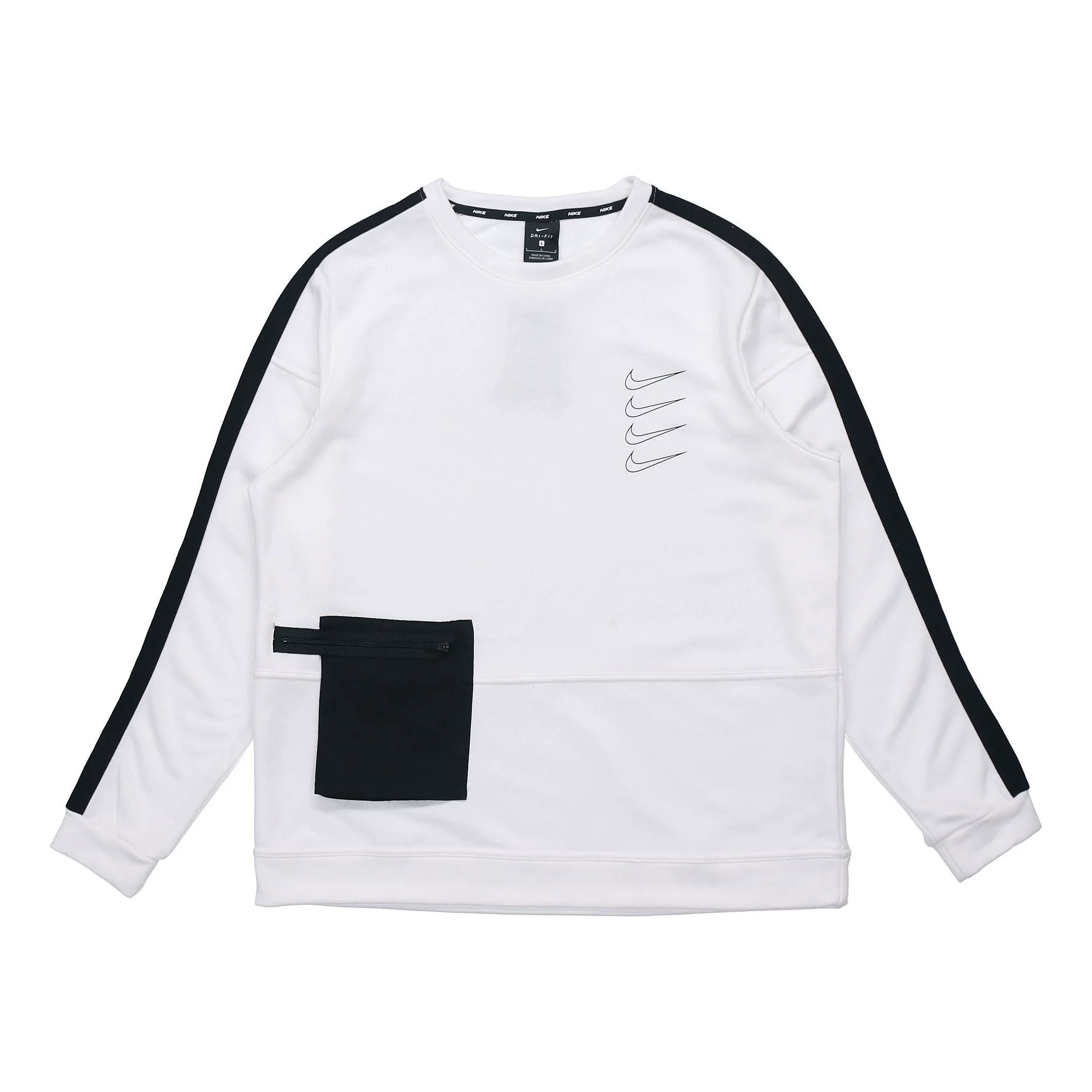 Nike Dri-Fit Men'S Fleece 훈련 정상 'White/Black' DB4210-100 - 1
