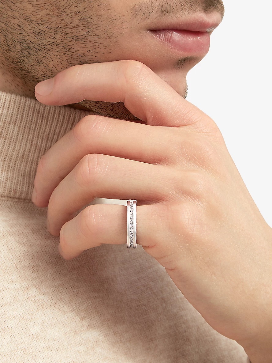 B.zero1 one-band 18ct white-gold and 0.84ct round-cut diamond ring - 5