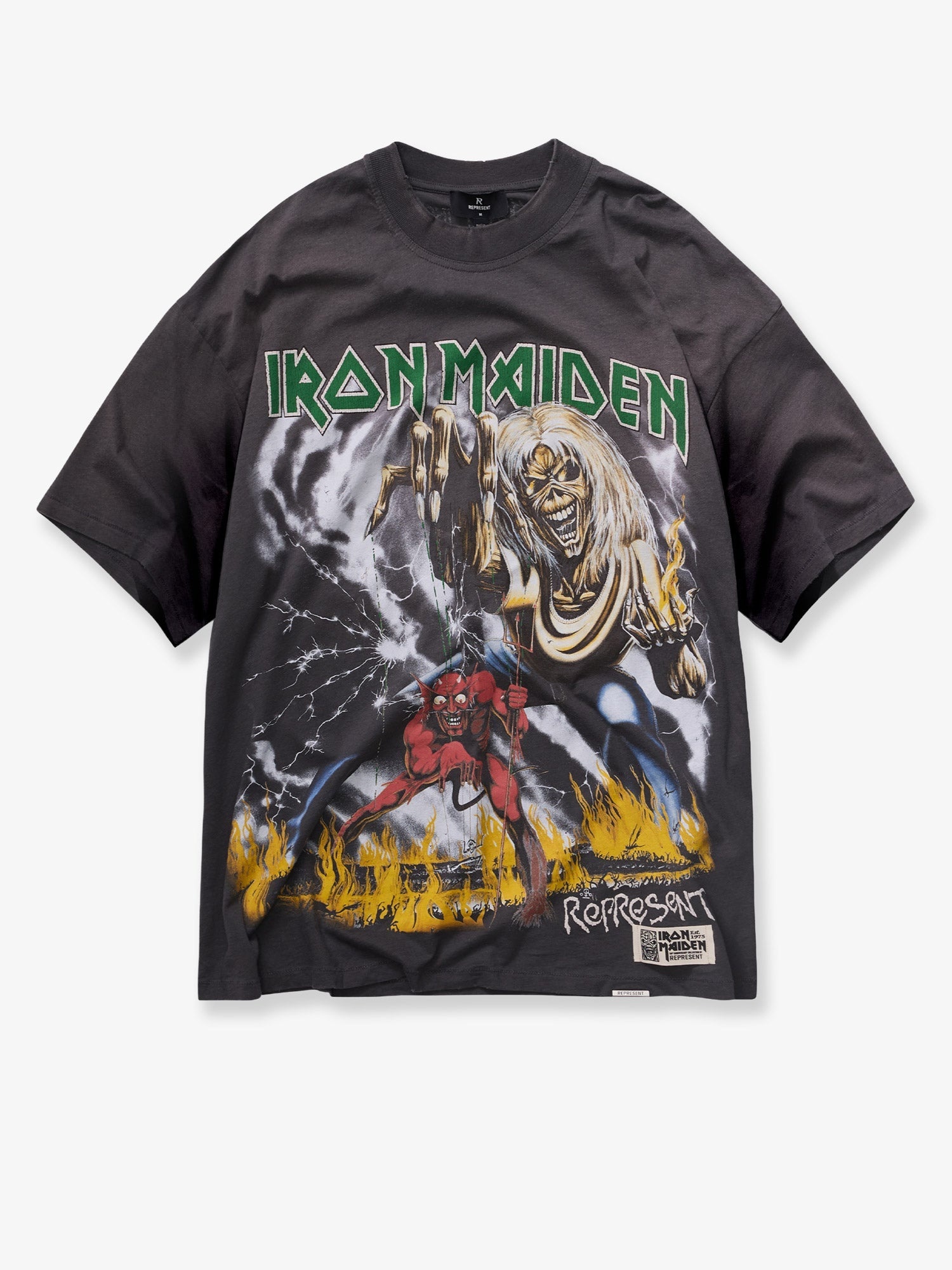 Represent Iron Maiden Number Of Beast Cotton And Hemp T-Shirt - 1