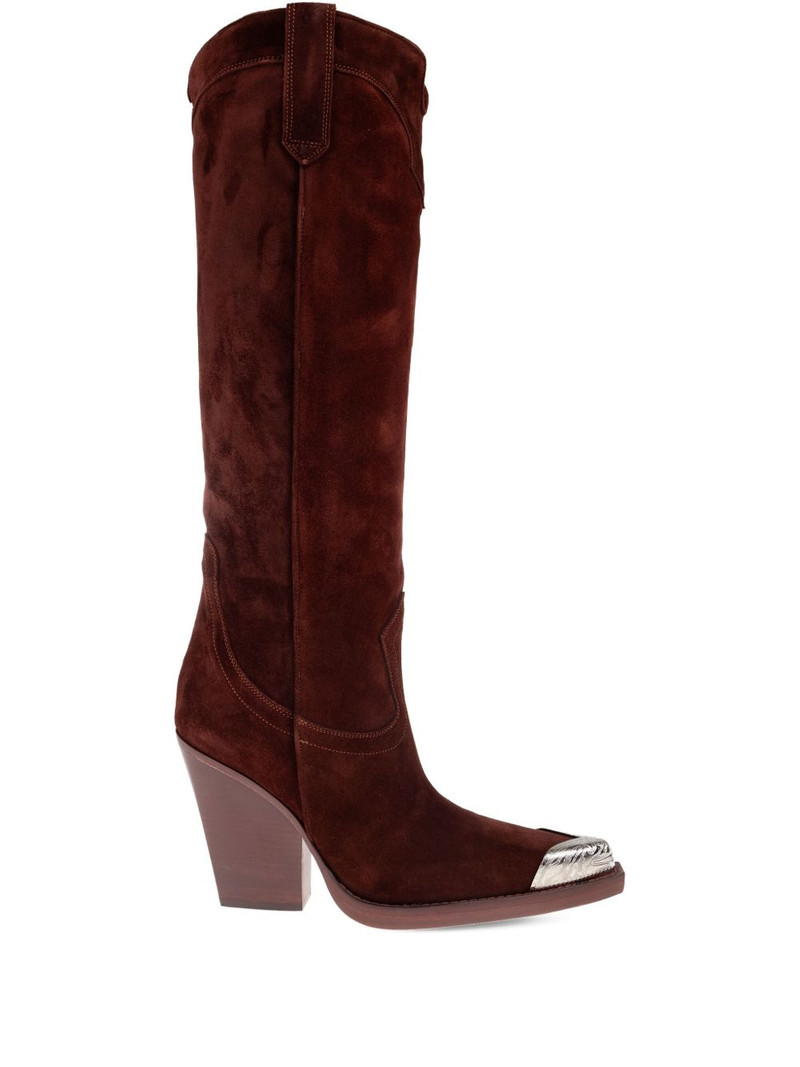 10mm El Dorado metallic-toe suede boots 1