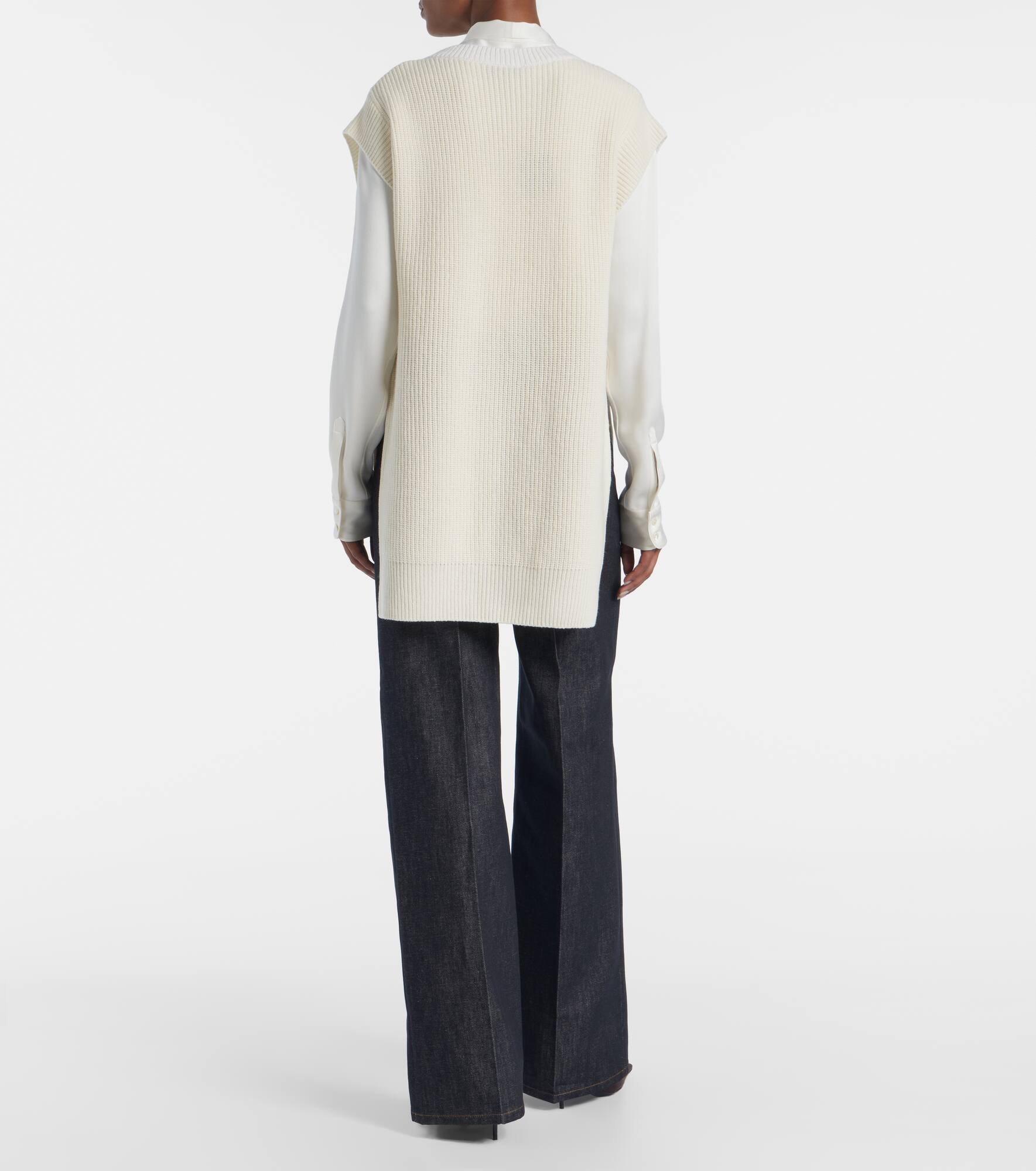 Virgin wool lace sweater vest - 3