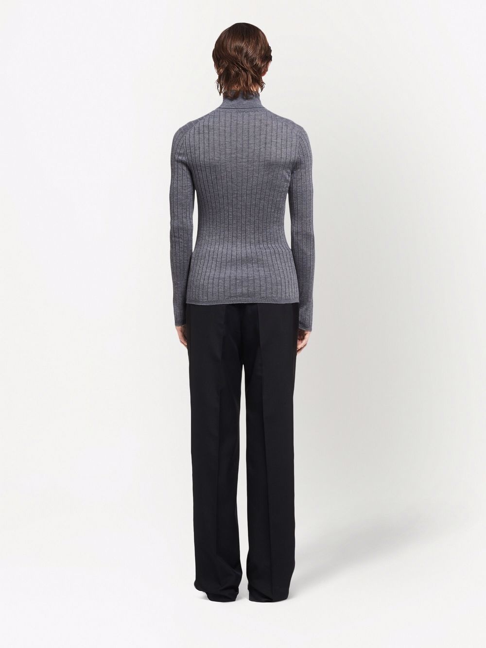 ribbed roll neck jumper - 4