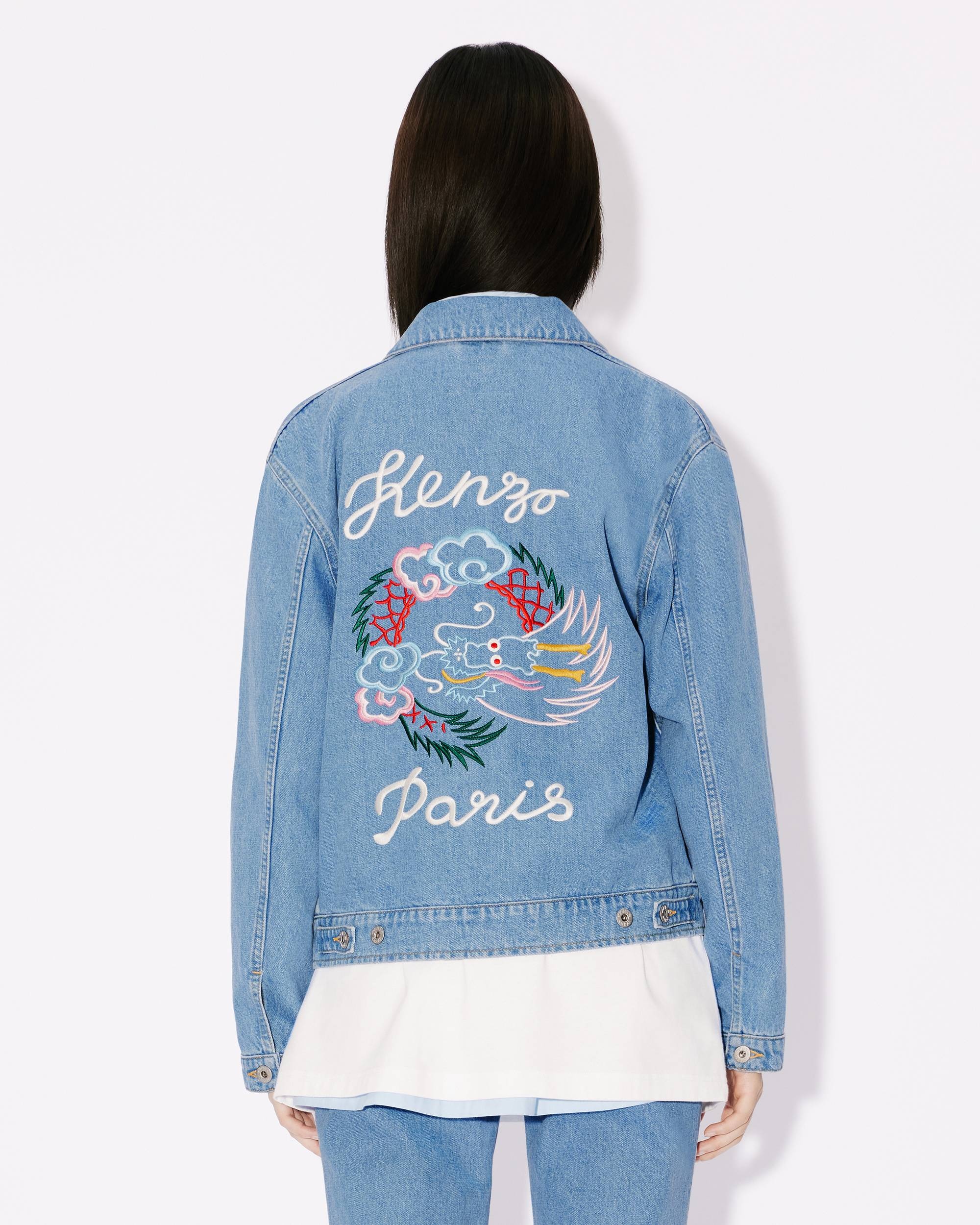 'Year of the Dragon' embroidered trucker jacket - 4