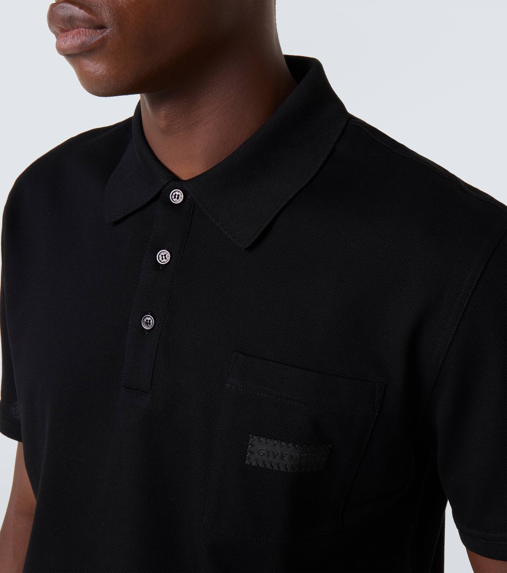 Logo cotton piqué polo shirt - 5