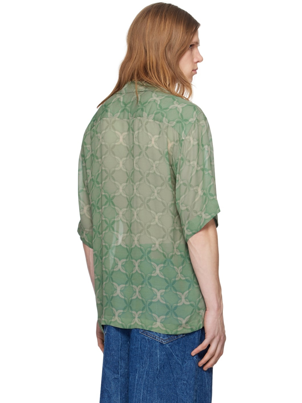 Green Printed Shirt - 3