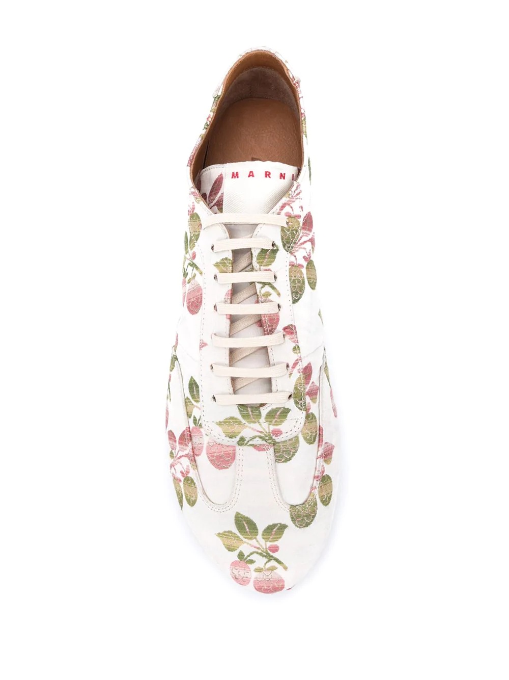 floral jacquard low-top sneakers - 4