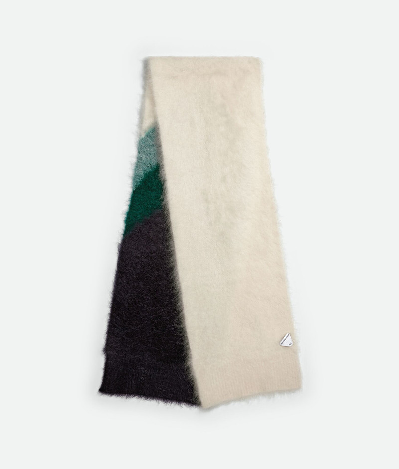Bottega Veneta double mohair chevron scarf outlook