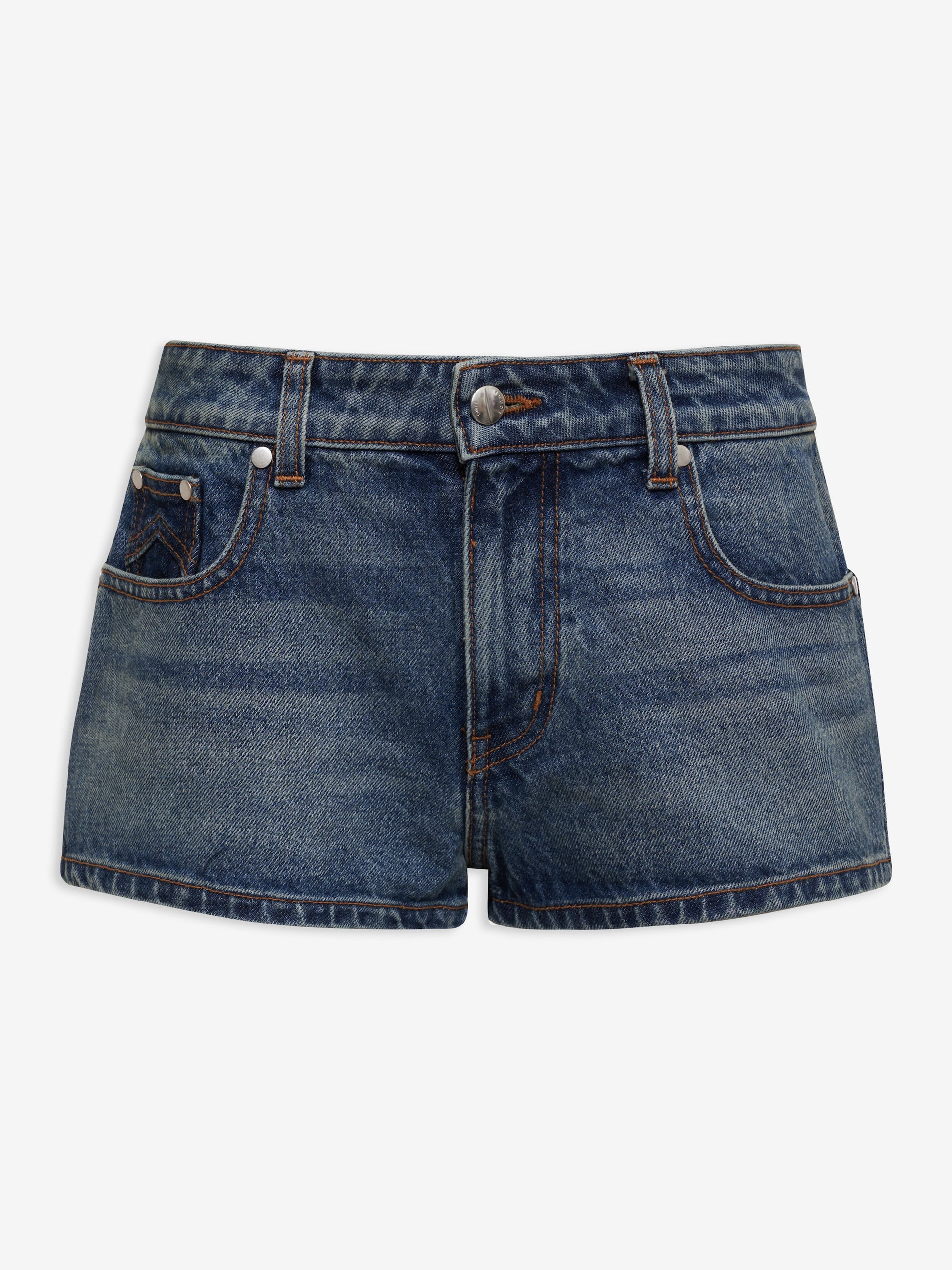 LOW-WAIST DENIM SHORTS - 1