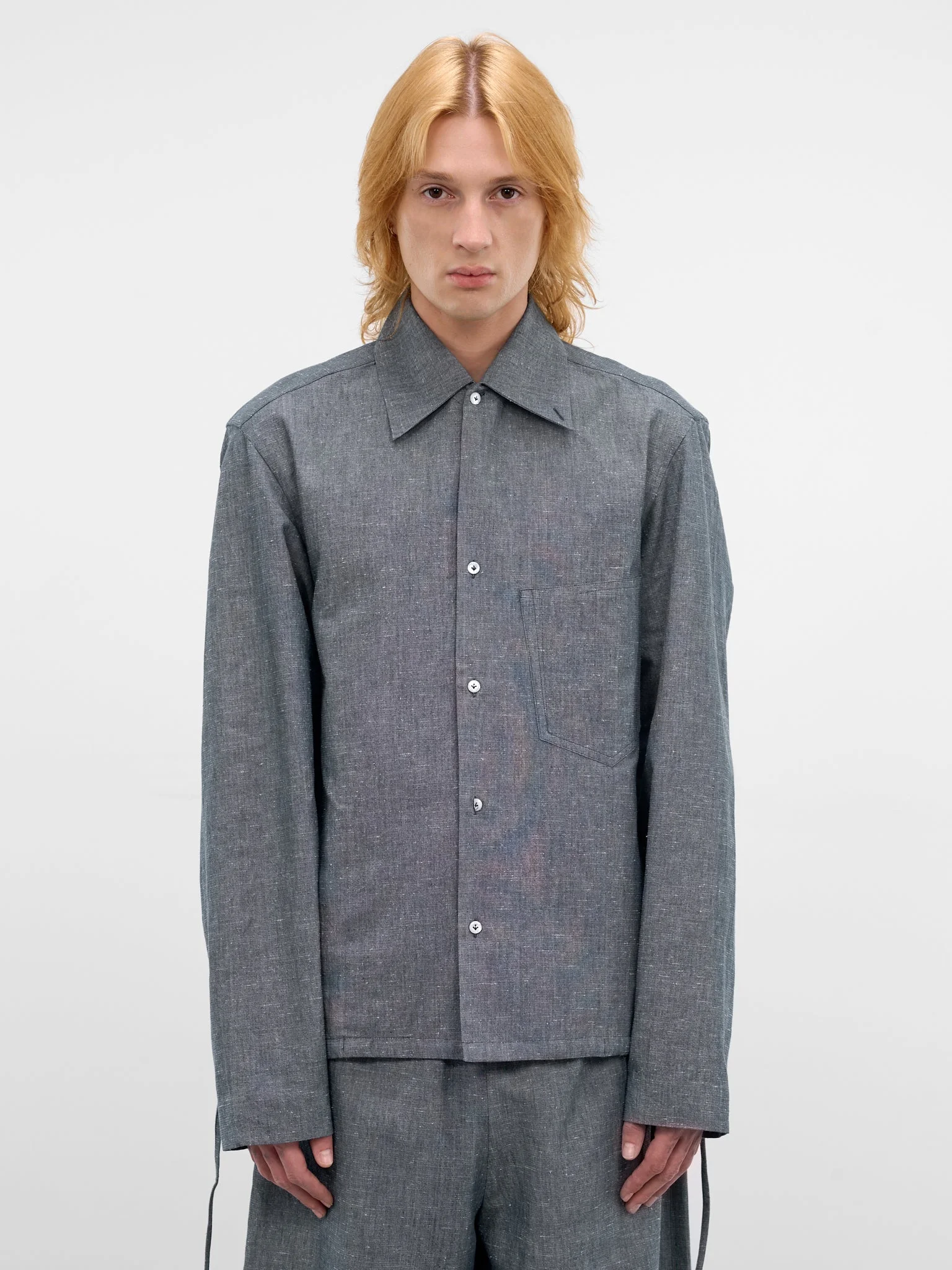 Indigo Paper Chambray Shirt - 1