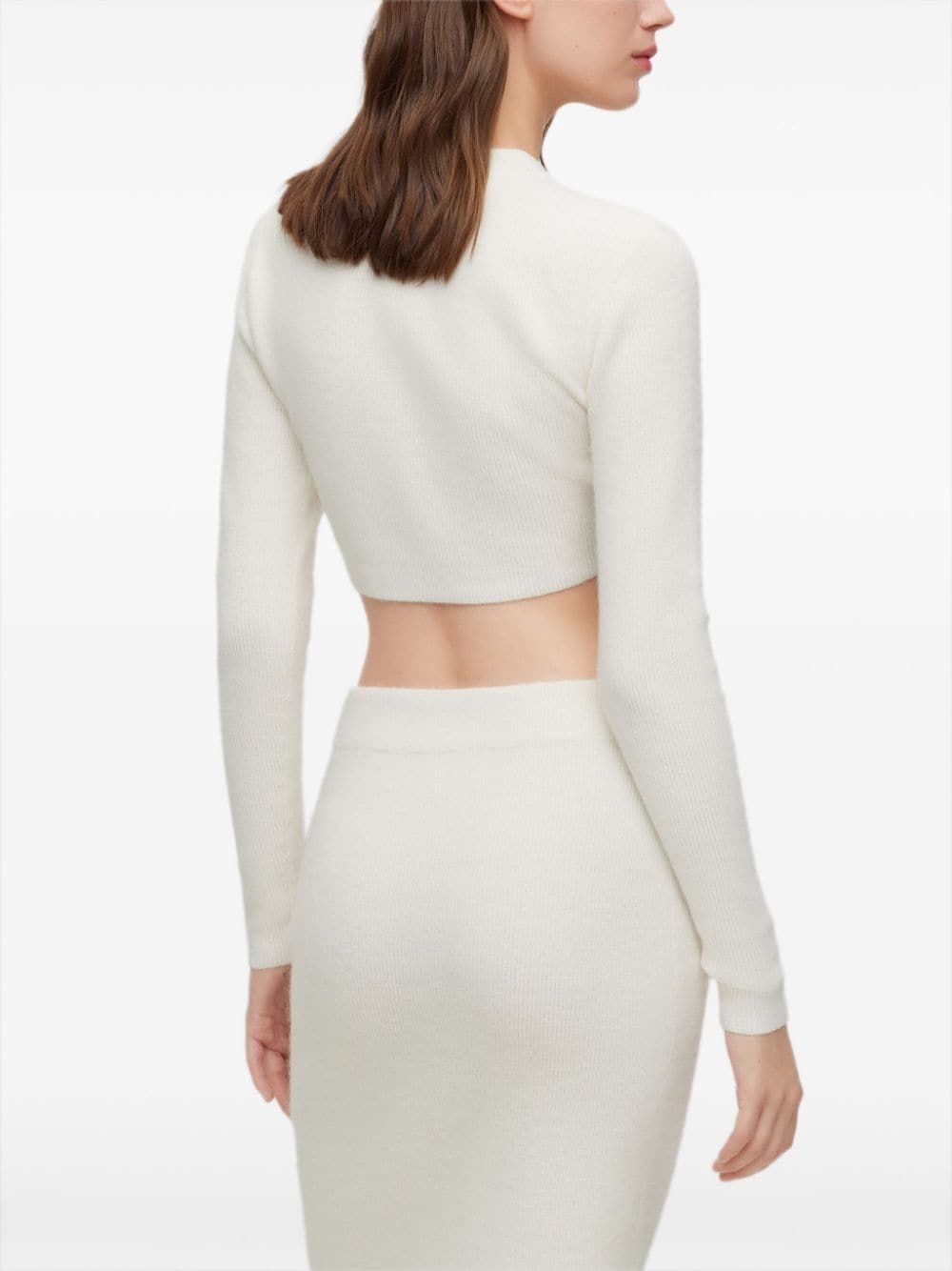 ribbed-knit cropped top - 4