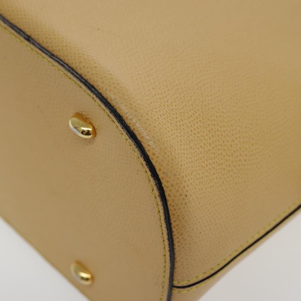 CELINE Hand Bag Leather Yellow Gold - 14