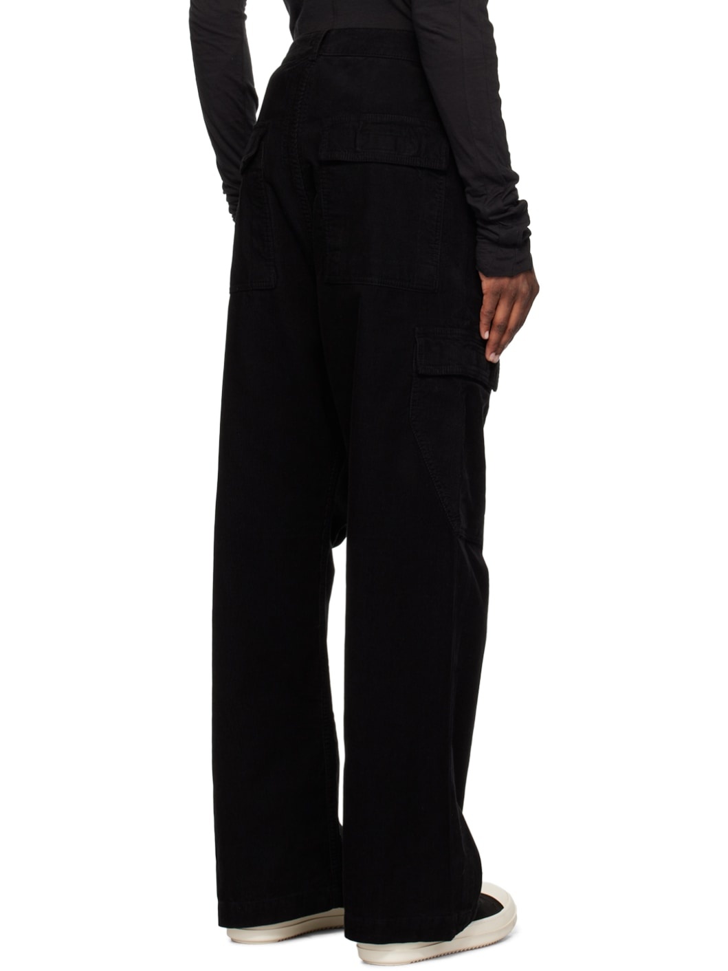 Black Wide-Leg Cargo Pants - 3