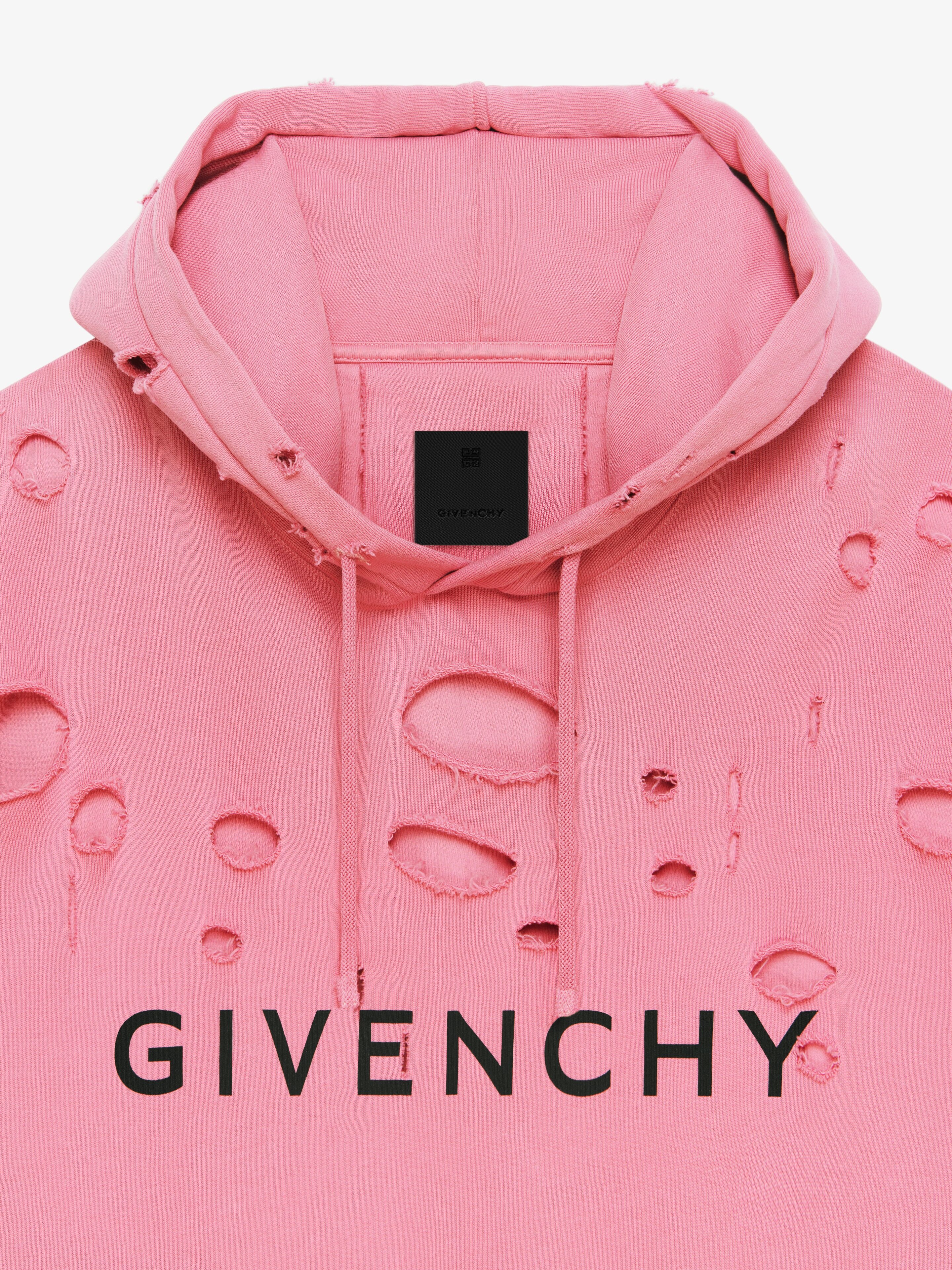 GIVENCHY ARCHETYPE HOODIE WITH DESTROYED EFFECT - 5