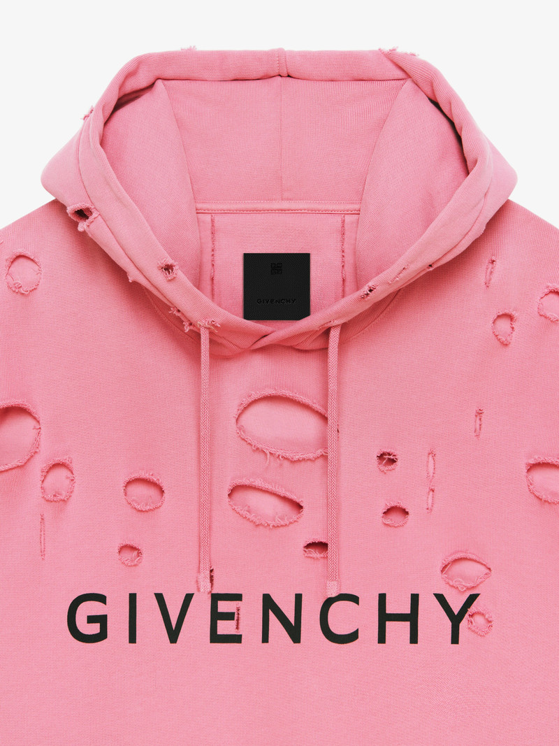 GIVENCHY ARCHETYPE HOODIE WITH DESTROYED EFFECT 5