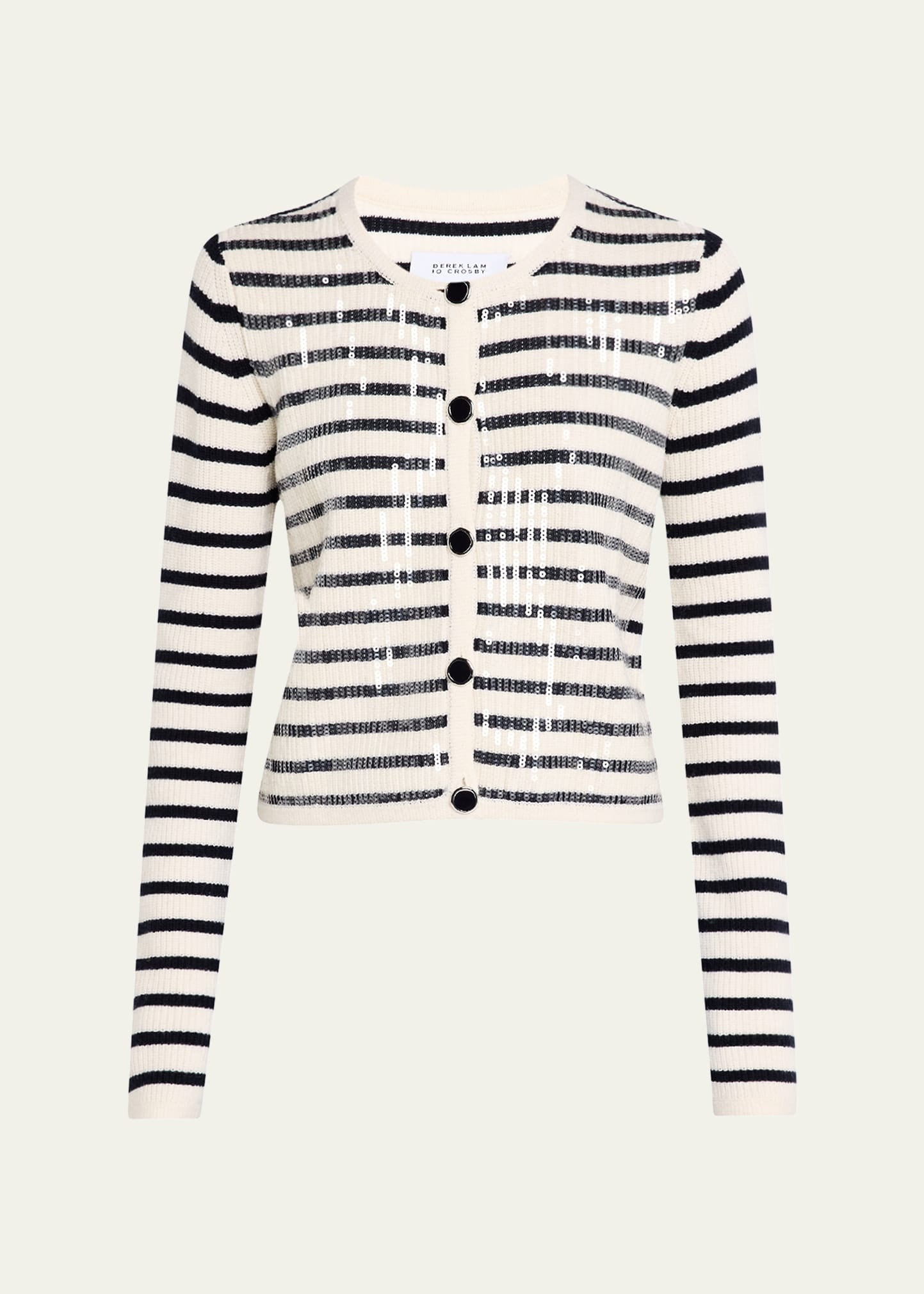 Nebula Sequined Striped Cardigan - 1
