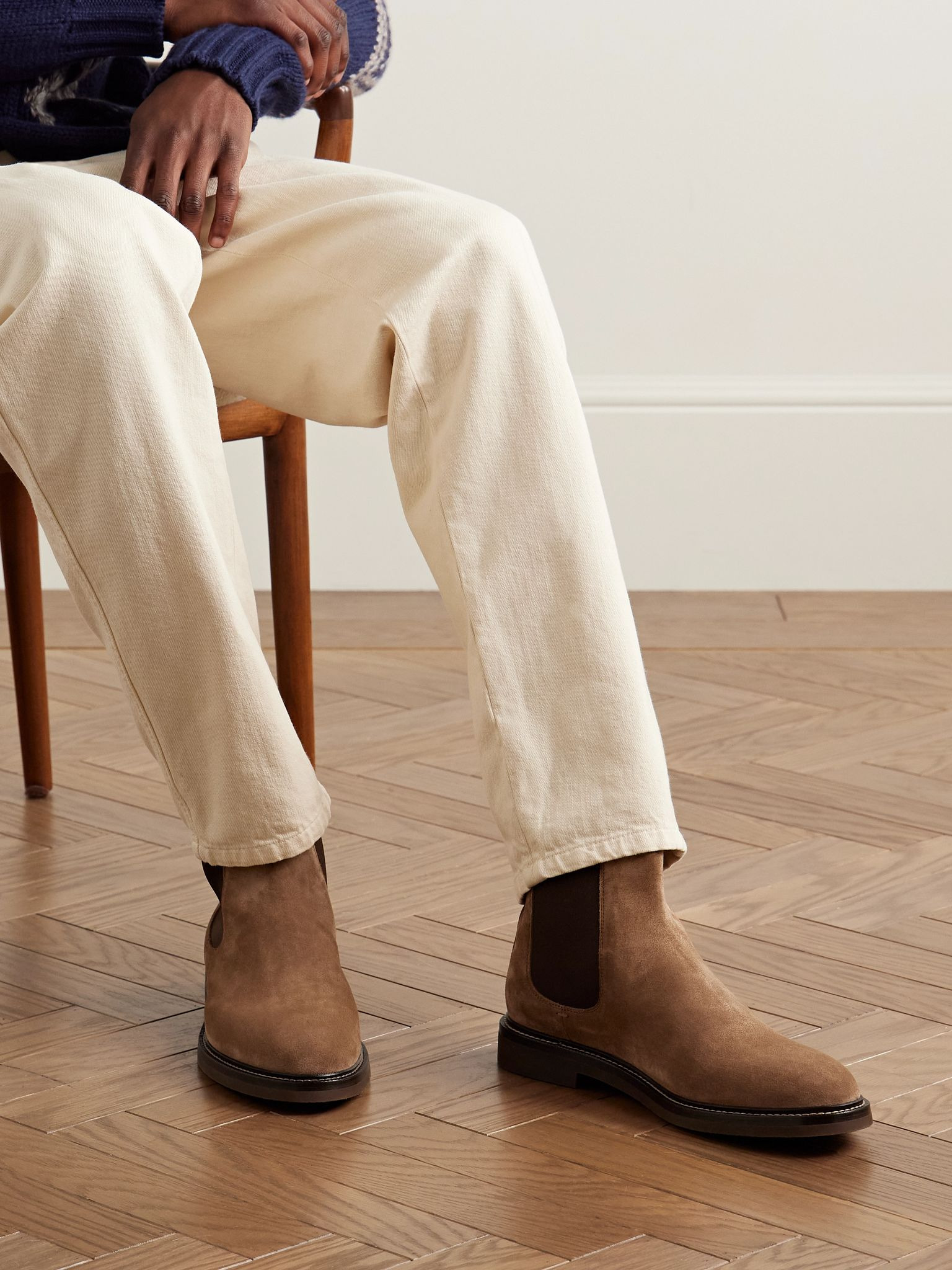 Suede Chelsea Boots Brown - 2