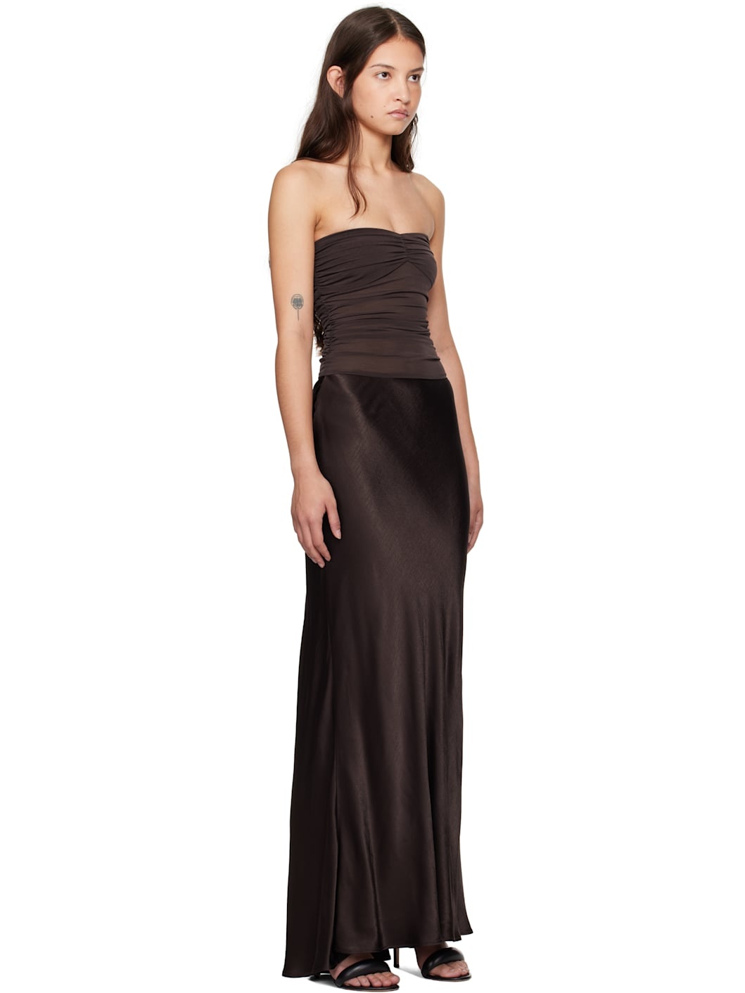 Brown Dua Strapless Maxi Dress - 2