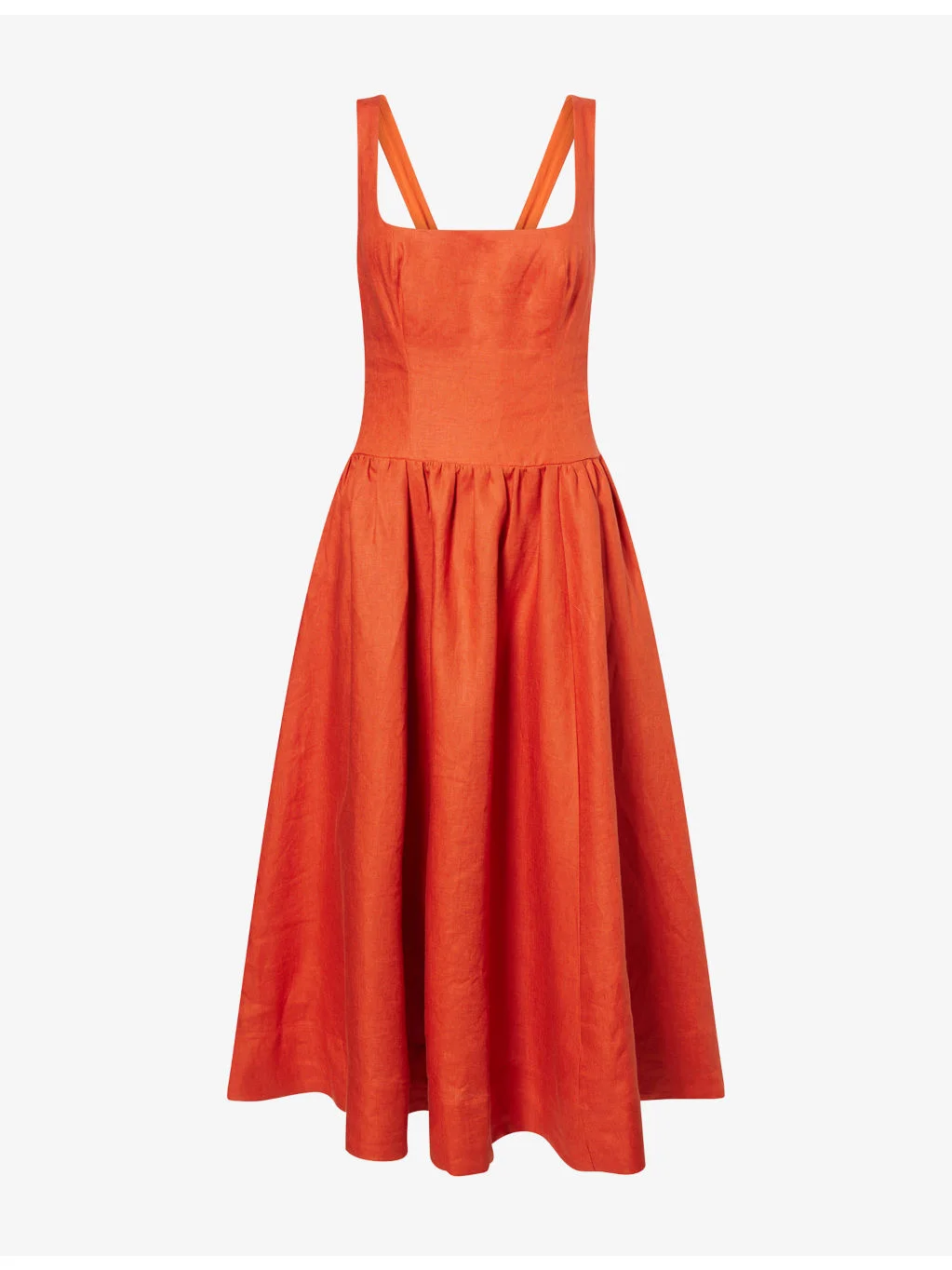 Janu Scoop-Neck Linen Midi Dress - 1
