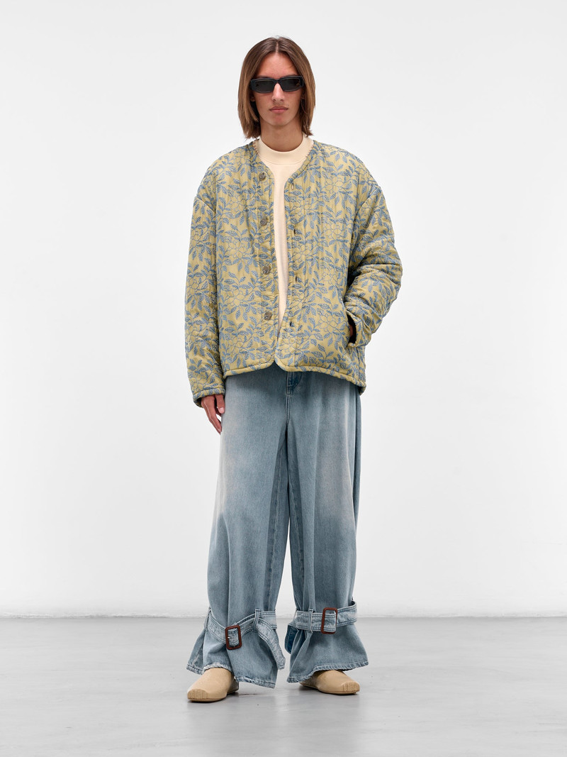 Song for the Mute Green Floral Embroidered Liner Jacket outlook