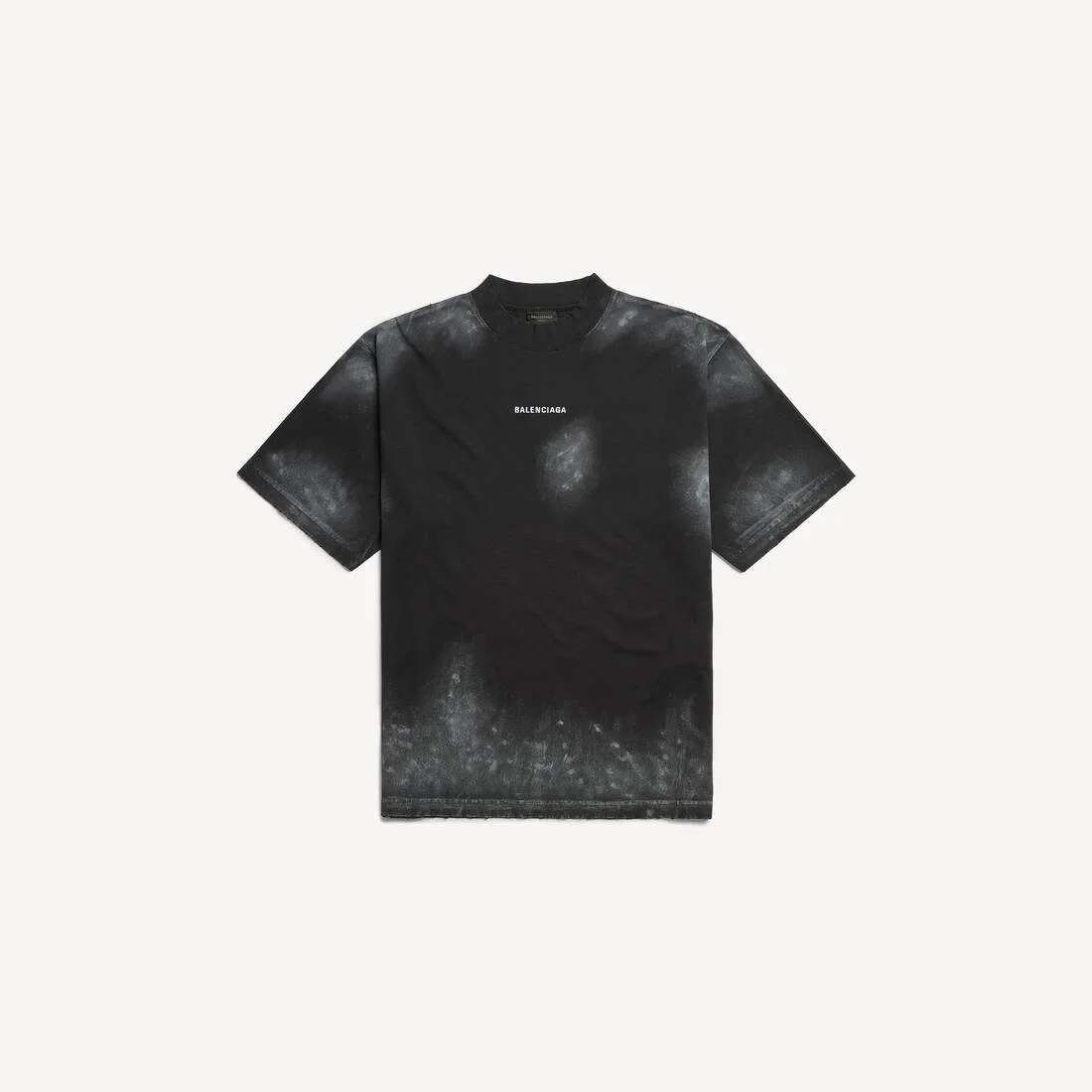 Men's Balenciaga Back T-shirt Medium Fit in Faded Black/white - 1