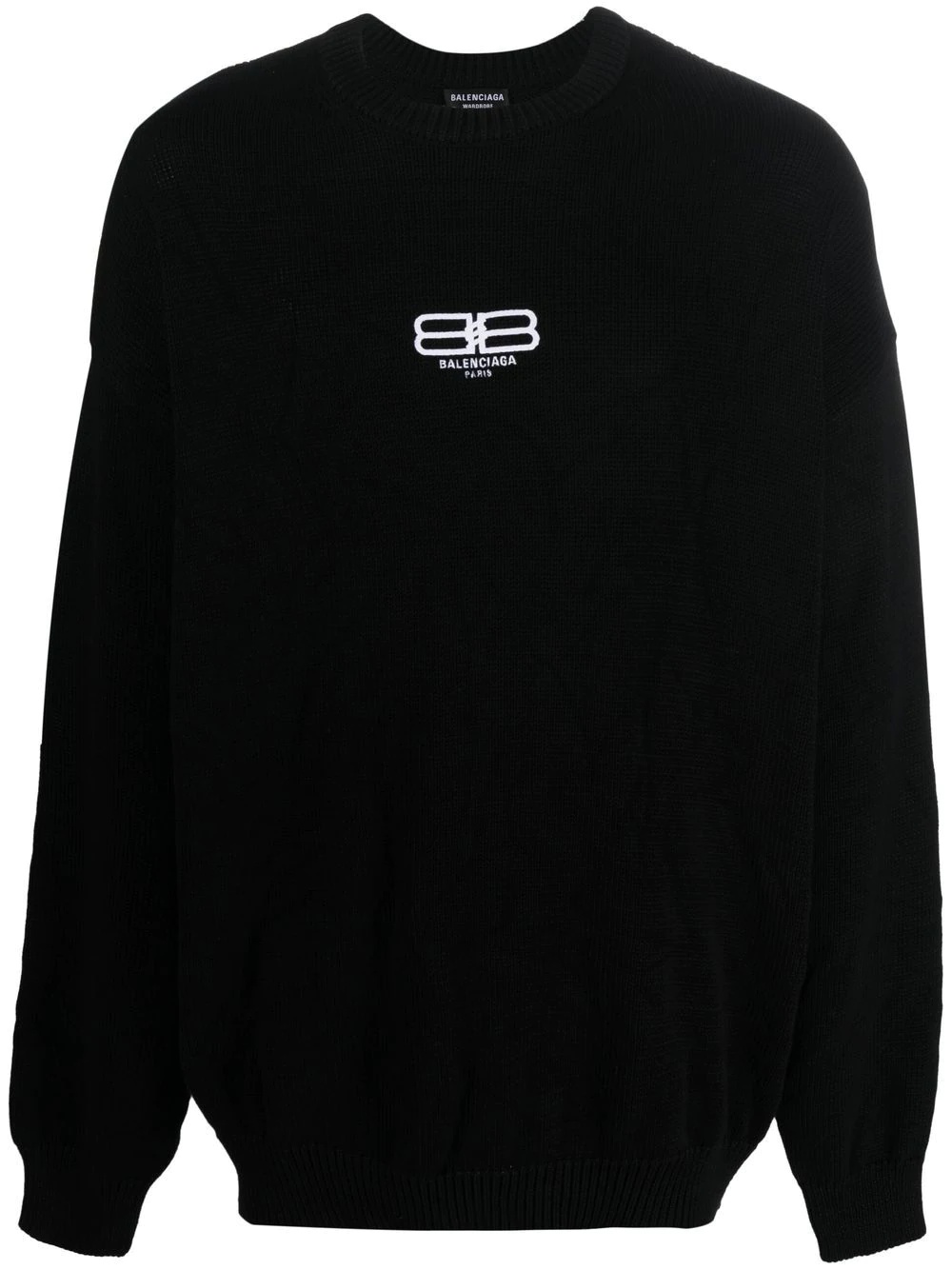 logo-embroidered oversize jumper - 1