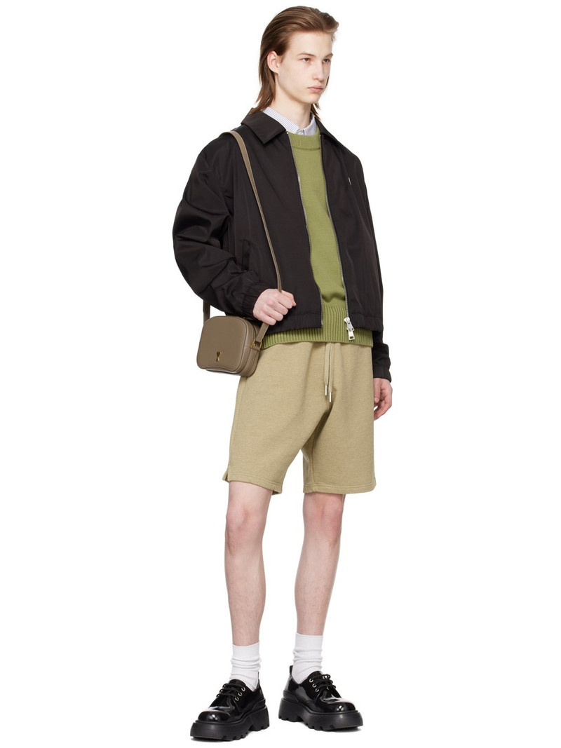 AMI Paris Green Vented Shorts outlook