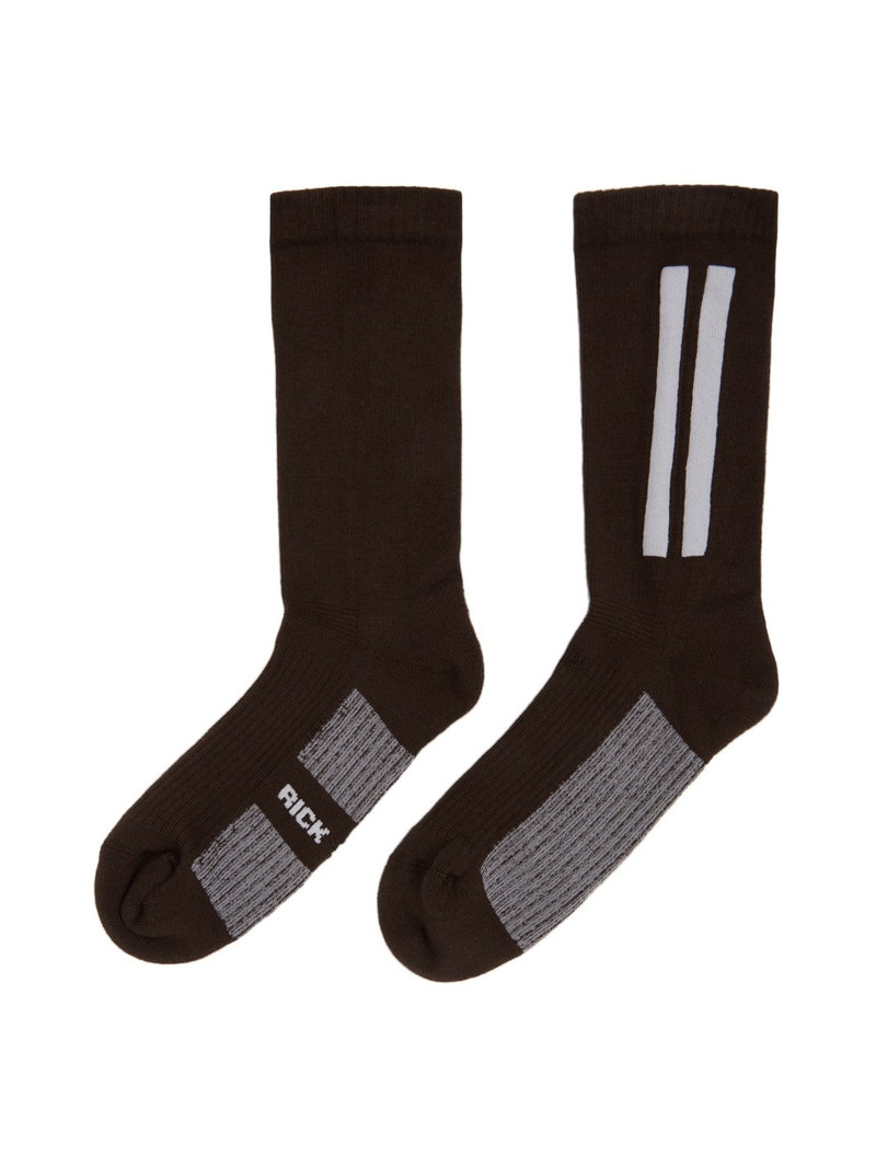 Rick Owens Brown Glitter Socks outlook