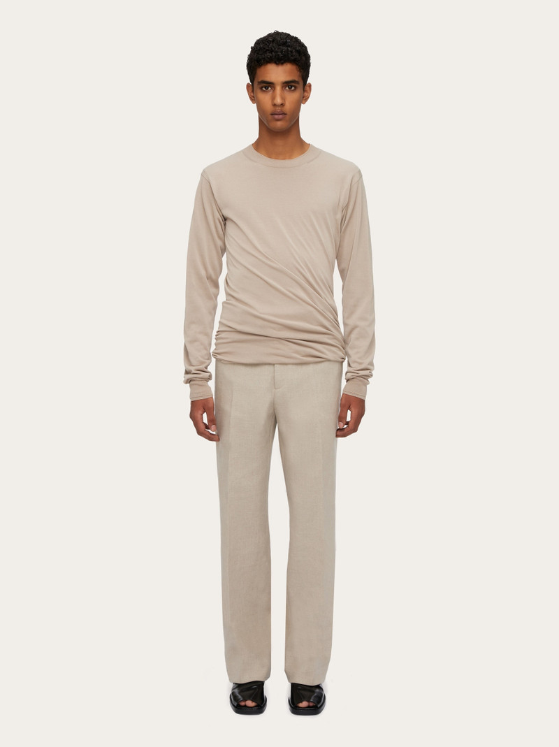 Layered crew neck sweater 7