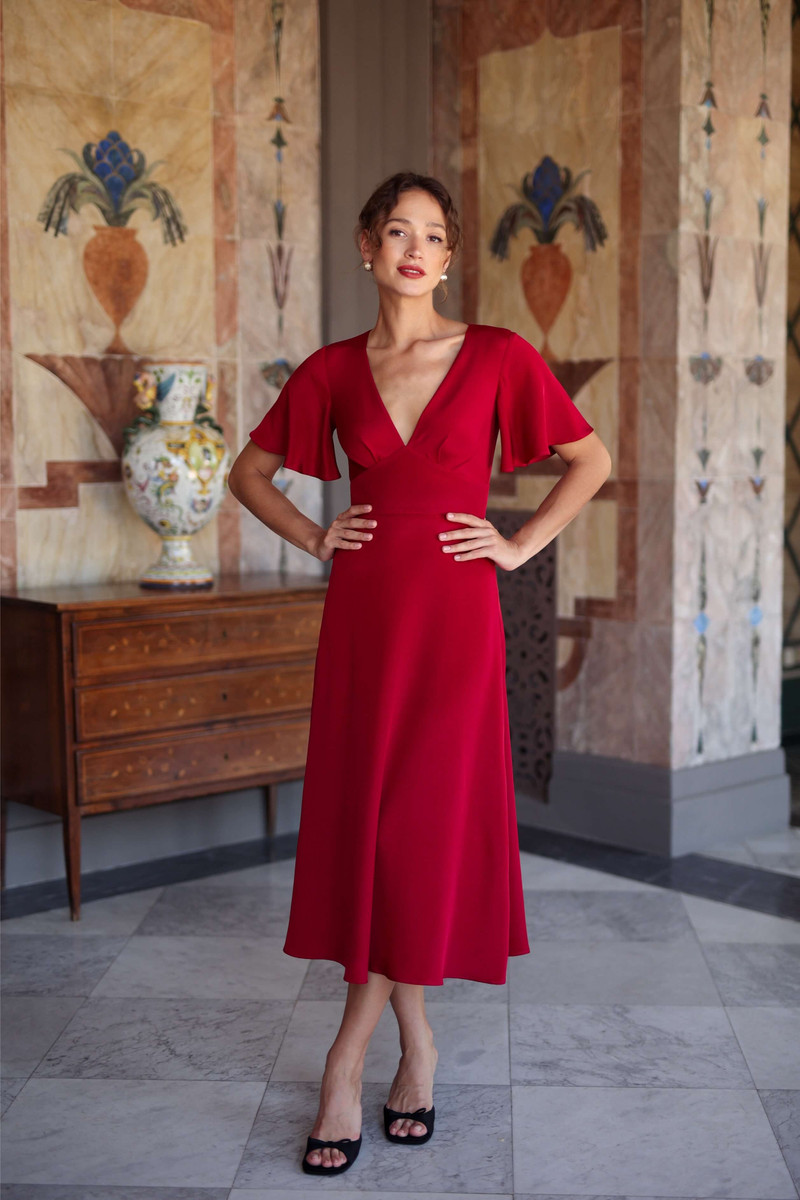 Coralie Silk Dress Open back 3